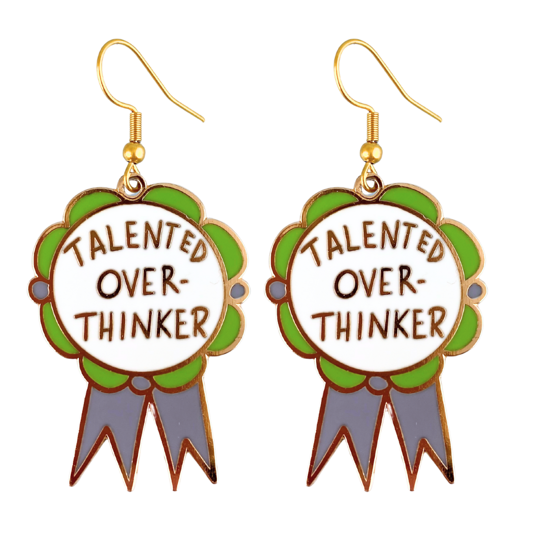 Talented Over Thinker Earrings - Unique Handmade Jewelry for Women - Perfect for Gifts, Parties & Everyday Wear