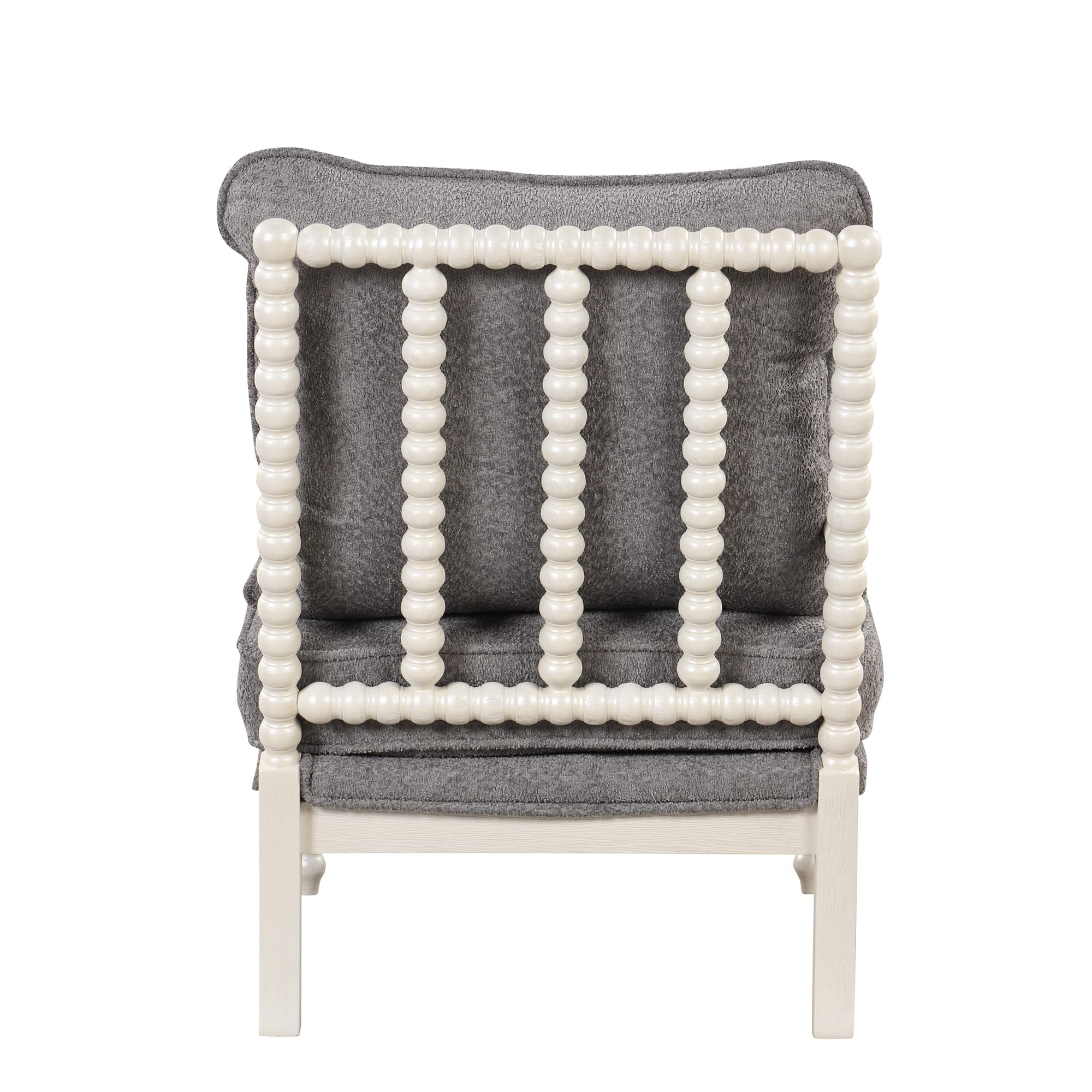 Modern Velvet Accent Chair with Ottoman - Tufted Armchair with Footrest, Lounge & Reading Chair for Small Spaces - Living Room, Bedroom, Office Decor (White + Gray 009) | Cozy Seating for Relaxing, Reading & Entertaining Guests