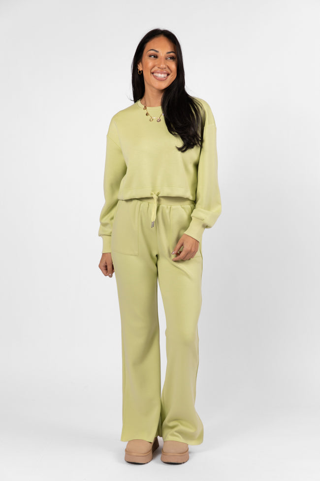 Only One Lime Drawstring Hem Pullover - Women's Casual Oversized Sweatshirt | Perfect for Lounge Wear, Street Style & Fall Fashion