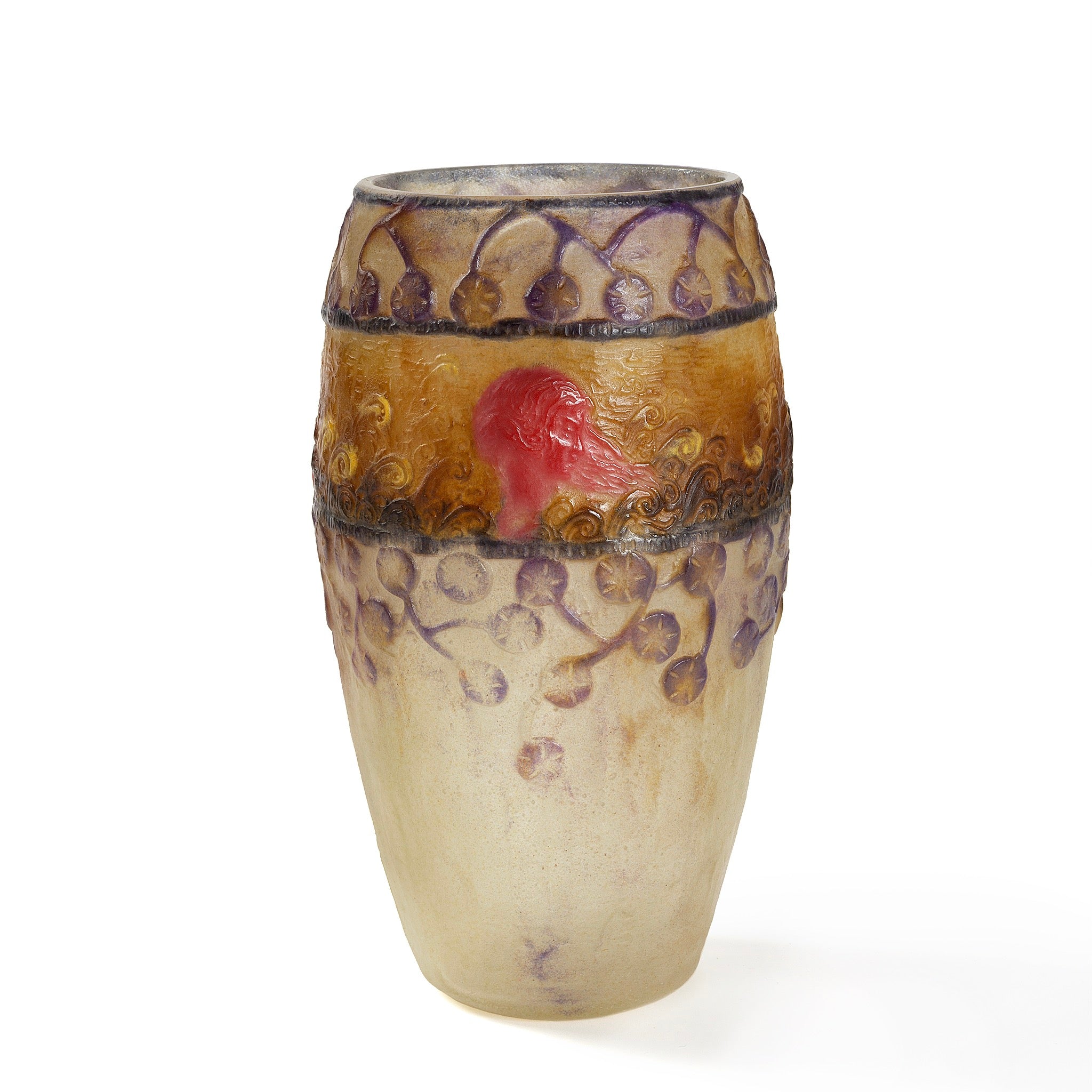 Gabriel Argy Rousseau Faunes et Nymphes Art Glass Vase - Handmade French Art Nouveau Decor for Home, Wedding & Gift
