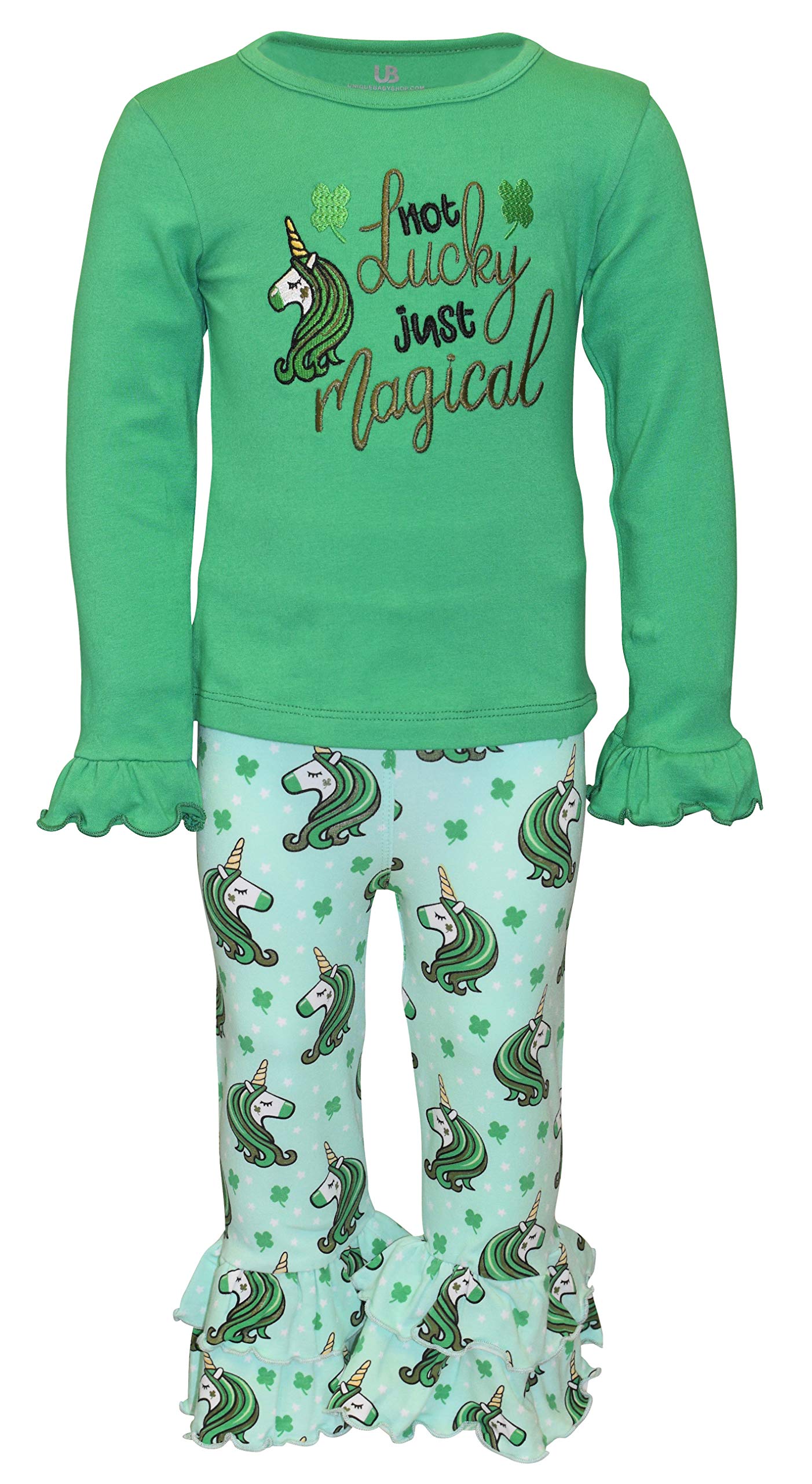 Unique Baby Girl 2-Piece Outfit - Ruffle Leggings & Long Sleeve Shirt Set for Toddlers | Playtime & Photo Shoots