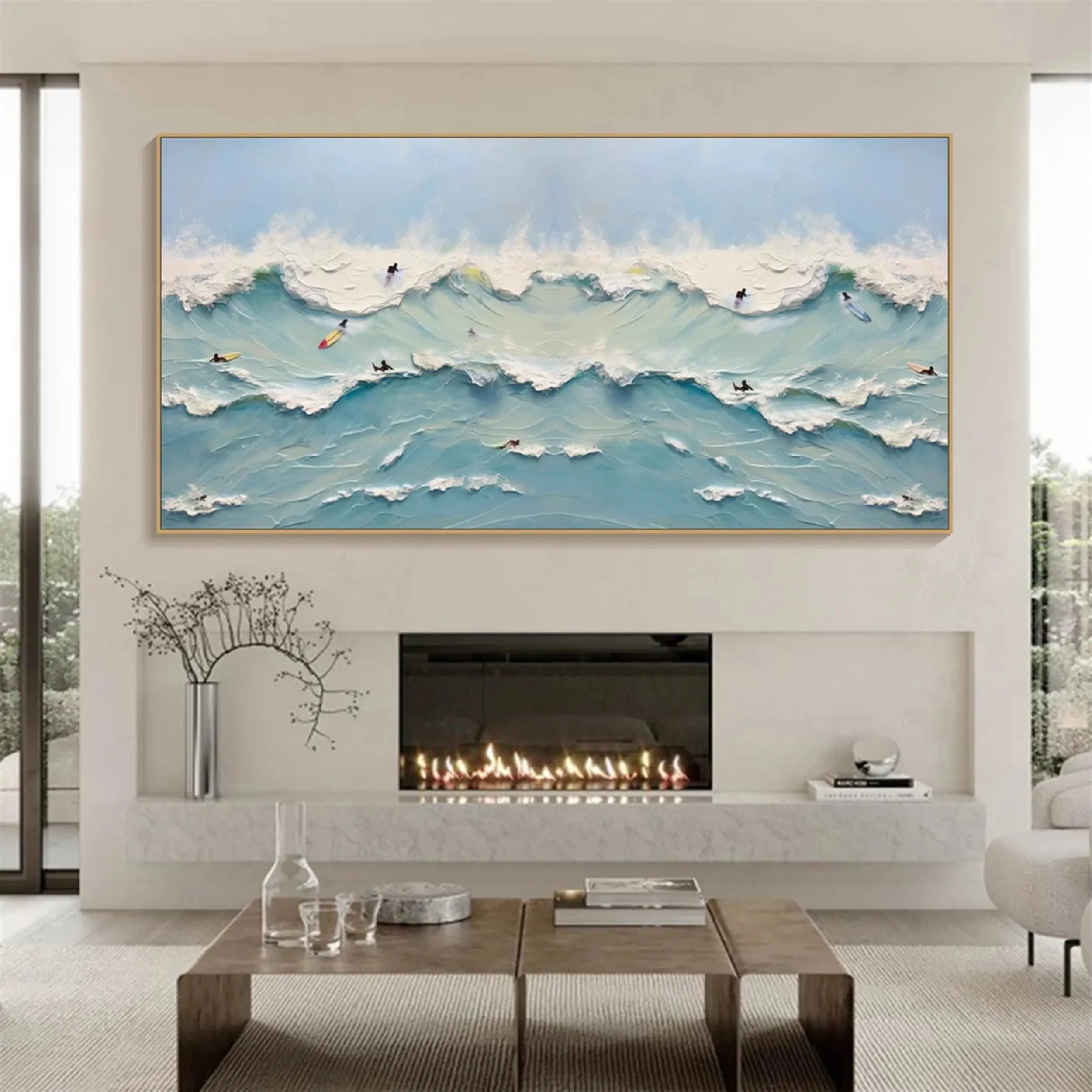 Ocean and Sky Painting #OS121 - Stunning Coastal Wall Art for Living Room, Bedroom & Office Decor
