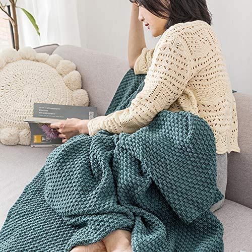 GYROHOME Soft Premium Throw Blanket with Handmade Tassels - 71x79in (180x200cm) Light Green - Cozy Blanket for Couch, Bed, Sofa, Beach & Picnic - Perfect for Lounging, Travel & Outdoor Activities