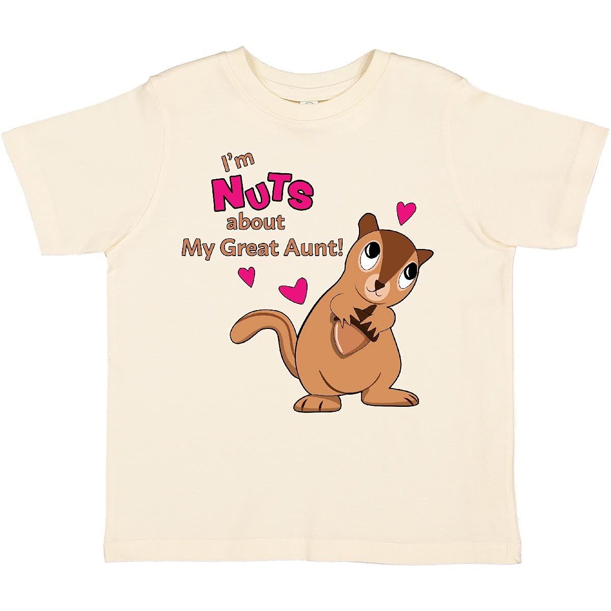 Inktastic 'I'm Nuts About My Great Aunt' Cute Toddler T-Shirt - Soft Cotton Kids Tee for Family Reunions & Funny Outfits