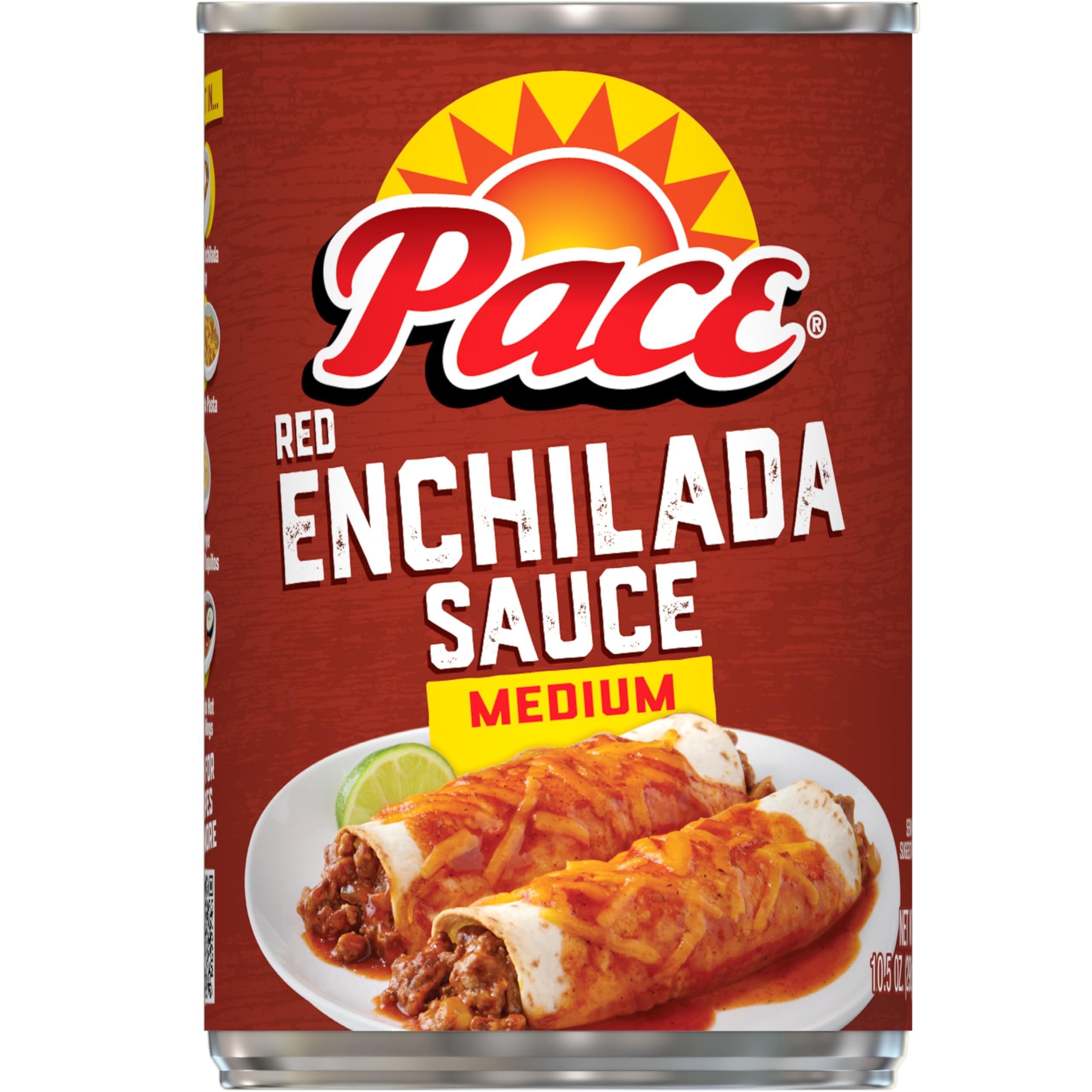 Pace Medium Red Enchilada Sauce - 10.5 oz Can (Pack of 1) - Authentic Mexican Flavor for Tacos, Burritos & Enchiladas - Gluten-Free & Vegan-Friendly