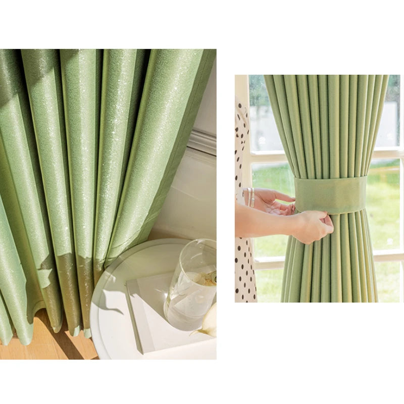 Blackout Thermal Insulated Custom Curtains - Polyester Glossy Finish for Bedroom & Living Room - Light Blocking, Energy Saving, Noise Reducing Window Treatments