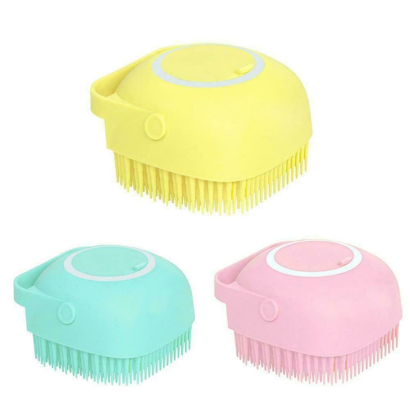 Silicone Bath Brush with Soap Dispenser - Exfoliating Body Scrubber & Massager for Shower, Spa, and Baby Bath - Soft Skin Care Brush for Adults and Kids