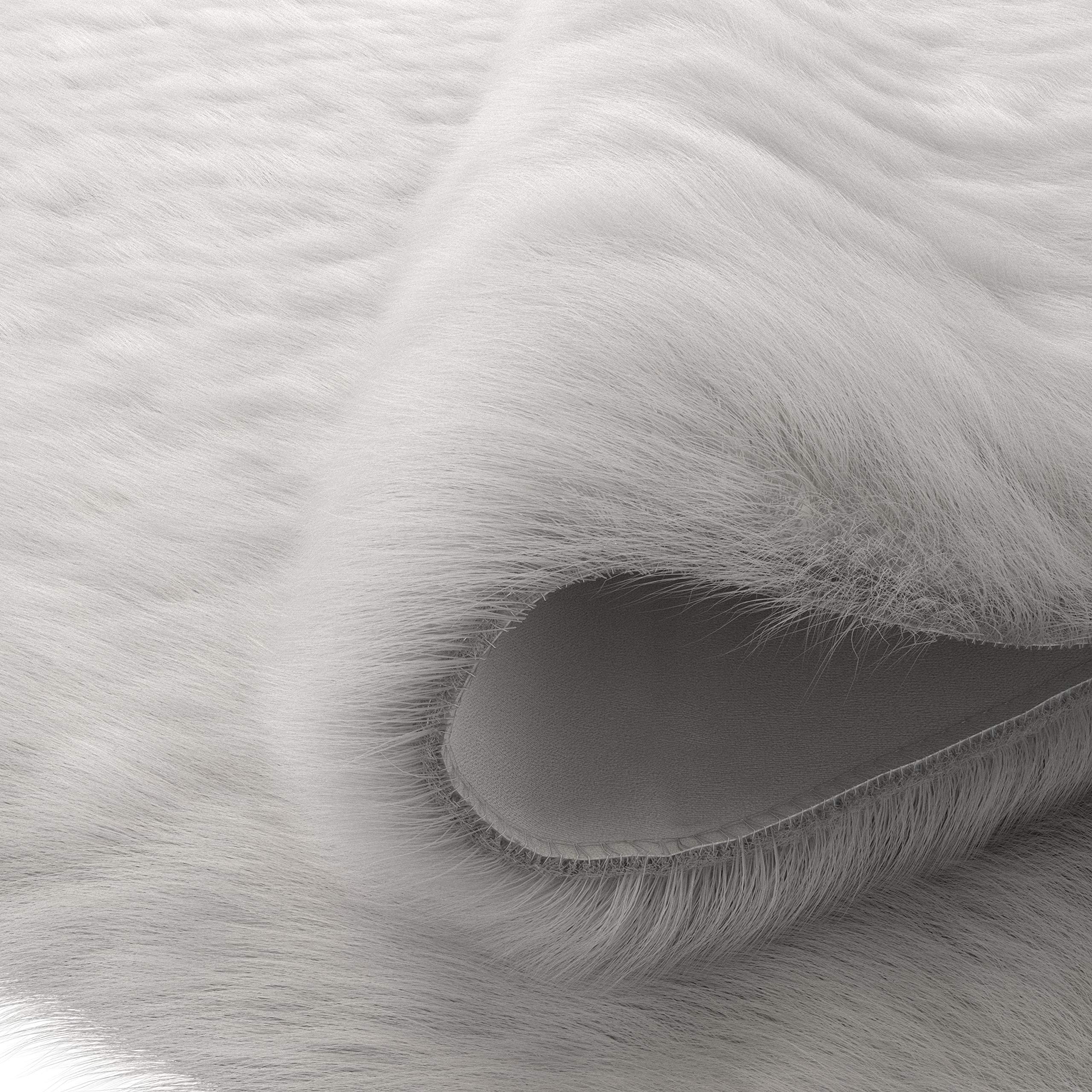 Abacasa Gloss White Faux Fur Area Rug - Soft Plush Shaggy Carpet for Living Room, Bedroom & Nursery - Cozy Home Decor for Winter