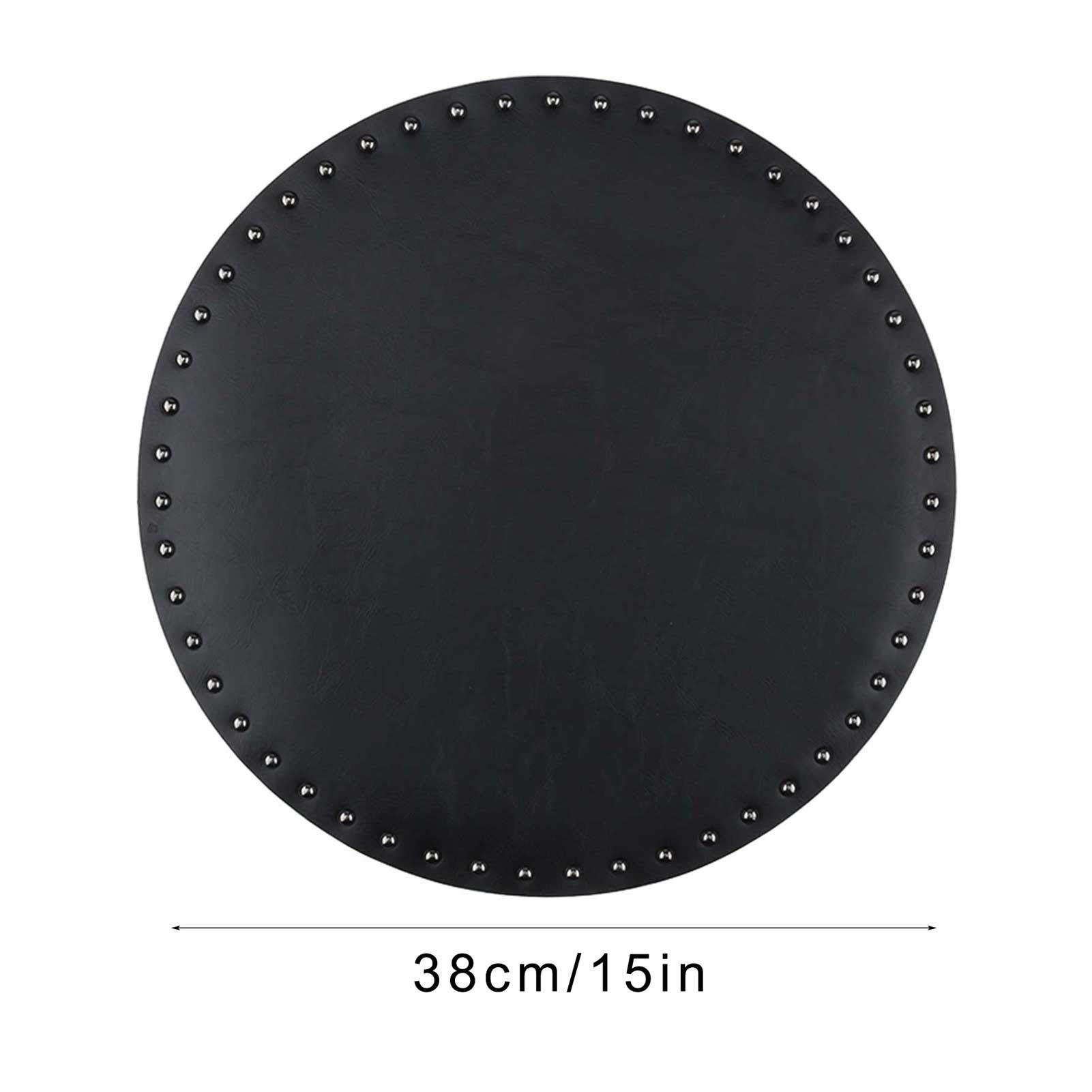 Premium Black PU Leather Placemats Set of 2 - Waterproof, Washable & Wipeable Table Mats for Dining & Kitchen - Perfect for Everyday Meals, Dinner Parties & Home Decor