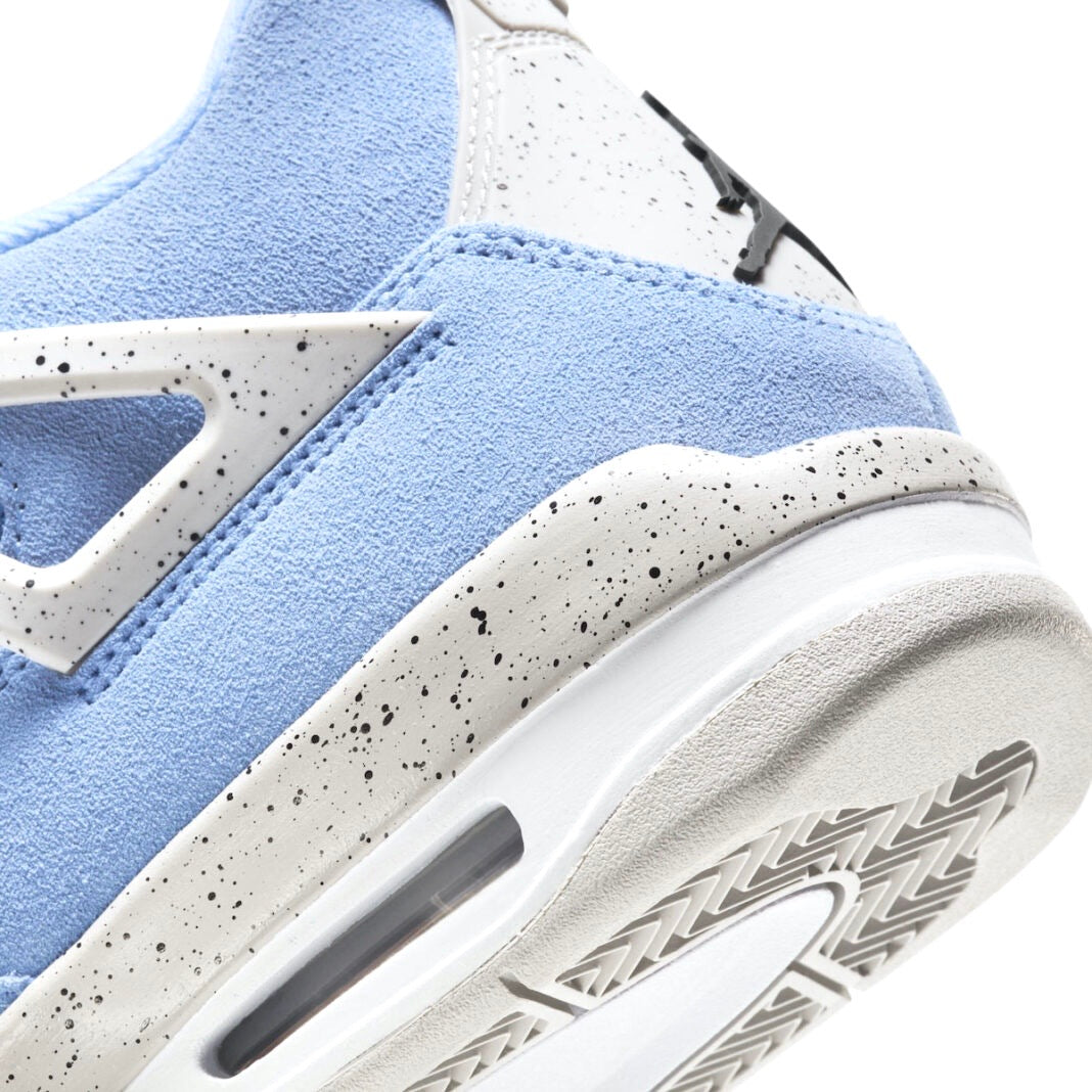 Air Jordan 4 Retro UNC University Blue Black White Basketball Shoes - Men's Sneakers for Casual Wear & Street Fashion