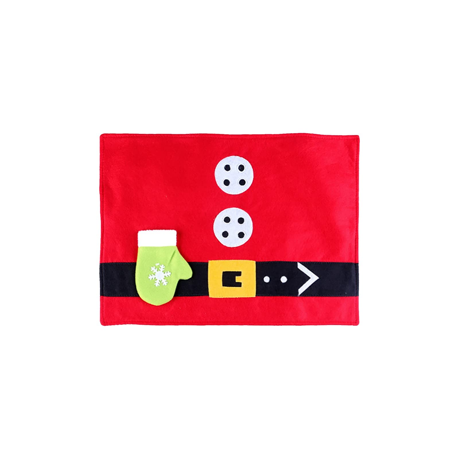 Yiser Christmas Placemats Set - Non-Slip Santa & Snowman Printed Washable Plastic Plate Mats for Holiday Dining - Perfect for Christmas Parties, Family Gatherings & Festive Table Decor