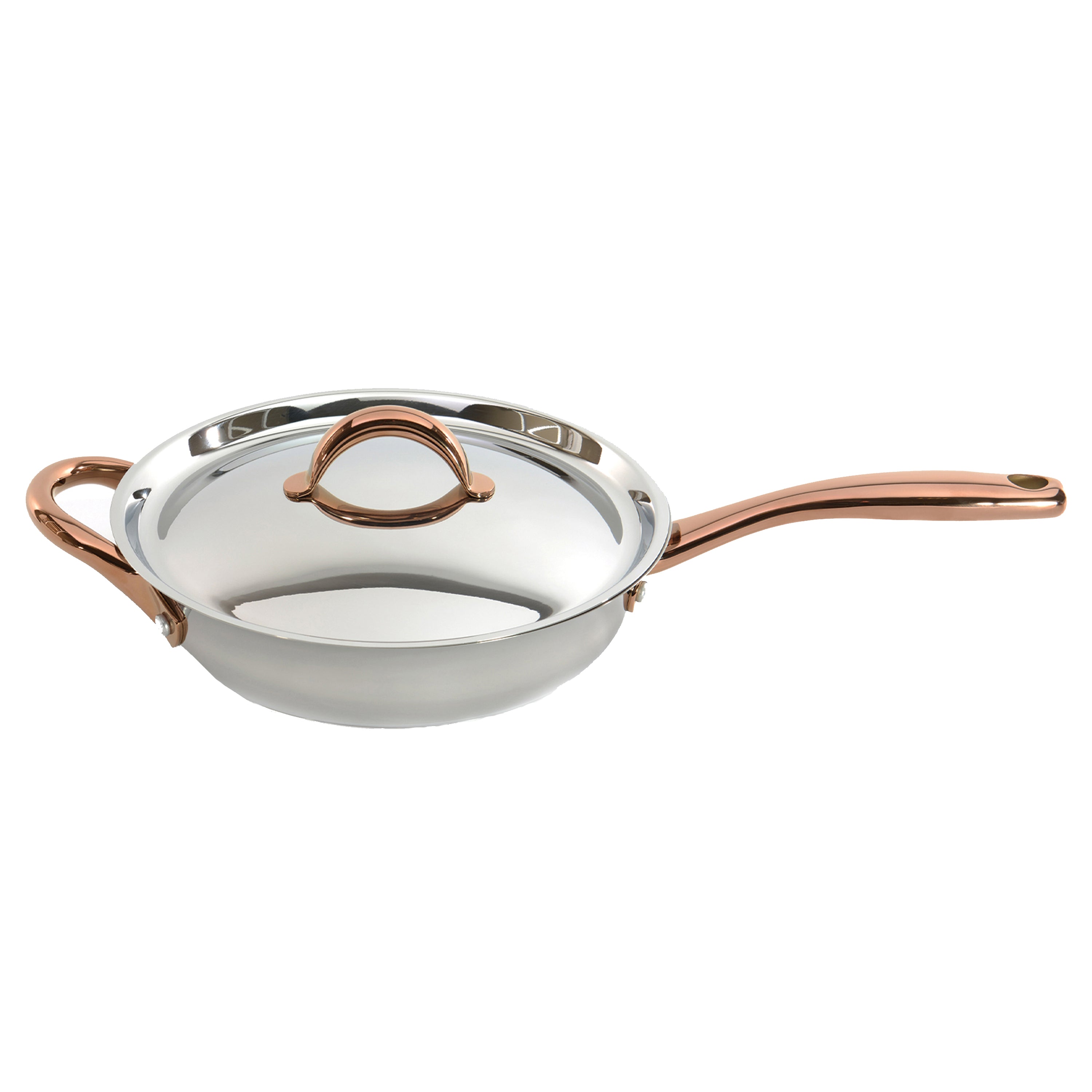 BergHOFF Ouro Gold 5-Piece 18/10 Stainless Steel Flatware Set with Rose Gold Handles - Elegant Dinnerware for Formal Dining, Wedding Gifts & Special Occasions