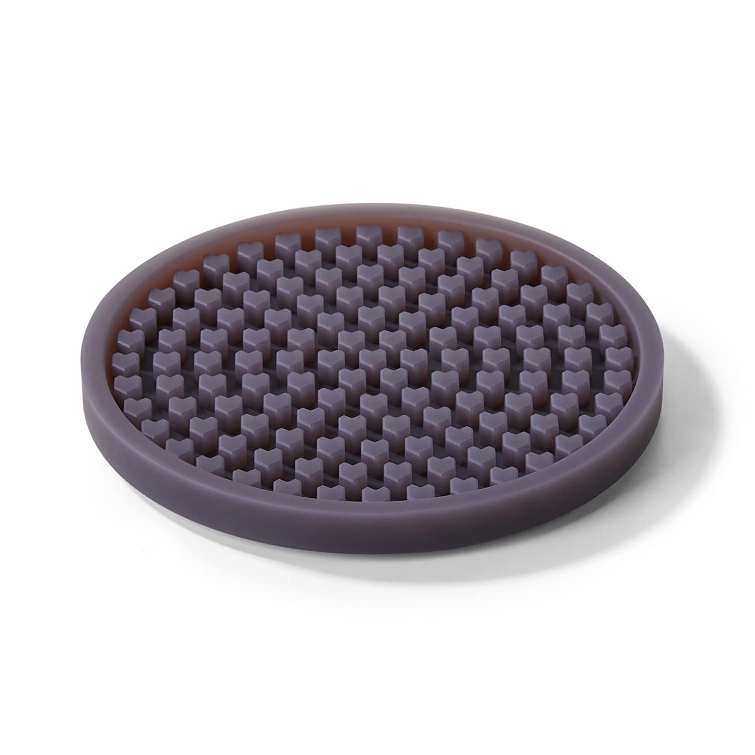 BELLOLINEA Heart Shaped Silicone Coasters Set of 1 - Funny Durable Heat Resistant Non-Slip Drink Coasters for Tables (Nirvana Color) - Perfect for Coffee, Tea, Wine & Home Decor