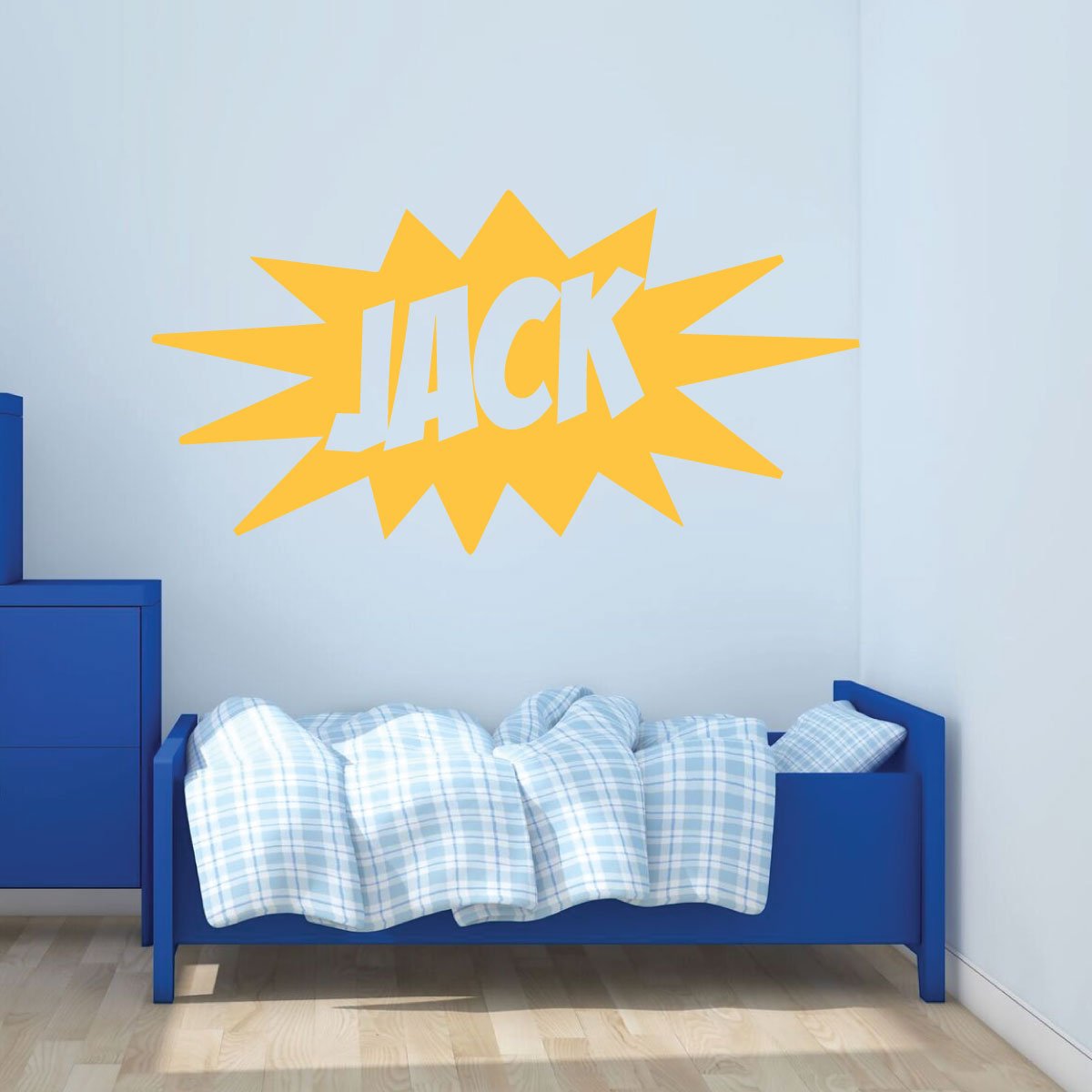 Personalized Super Hero Wall Decal for Boys - Custom Vinyl Sticker for Bedroom, Playroom & Nursery Decor - Perfect for Kids' Room Makeover & Superhero Themed Parties