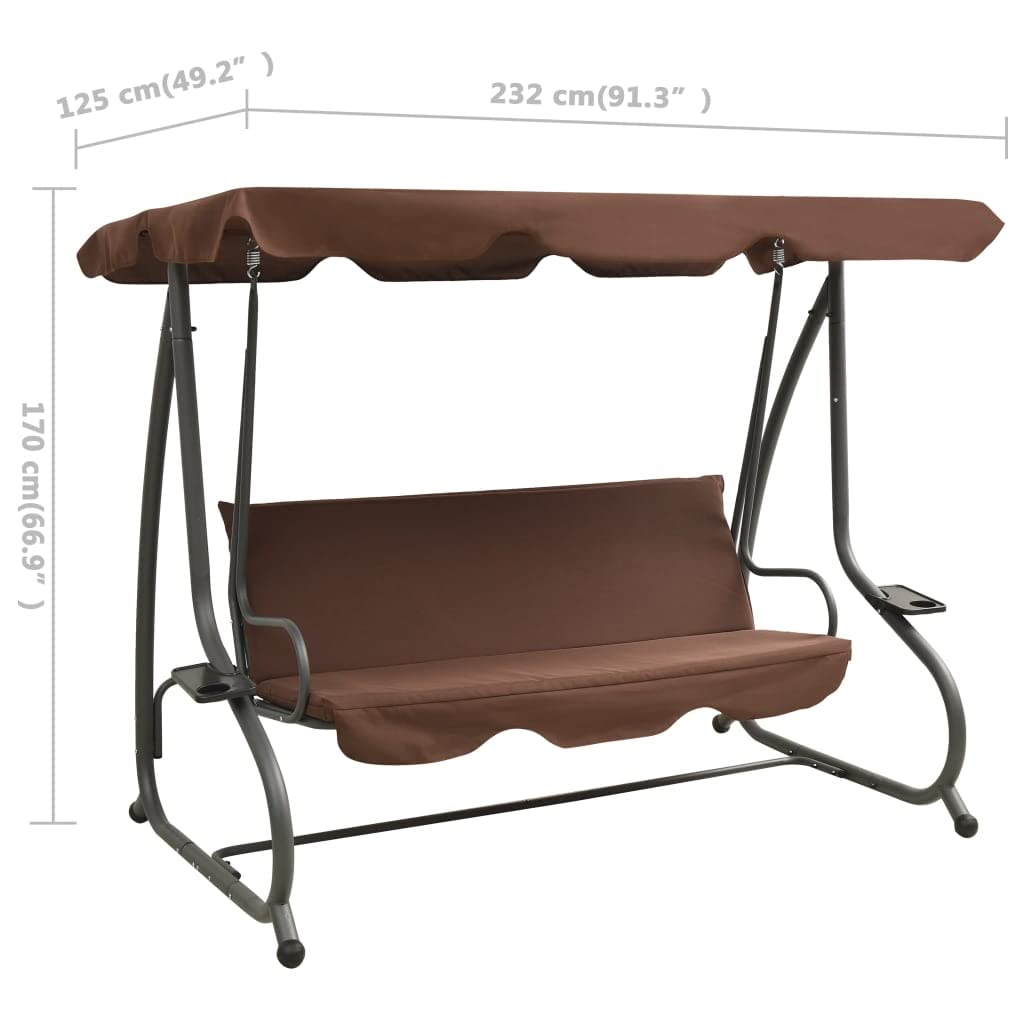 Comfortable Outdoor Porch Swing Chair with Canopy - Perfect for Garden, Patio, Poolside, Balcony & Backyard Relaxation - Fast Shipping | Ideal for Reading, Lounging & Enjoying Coffee Outdoors