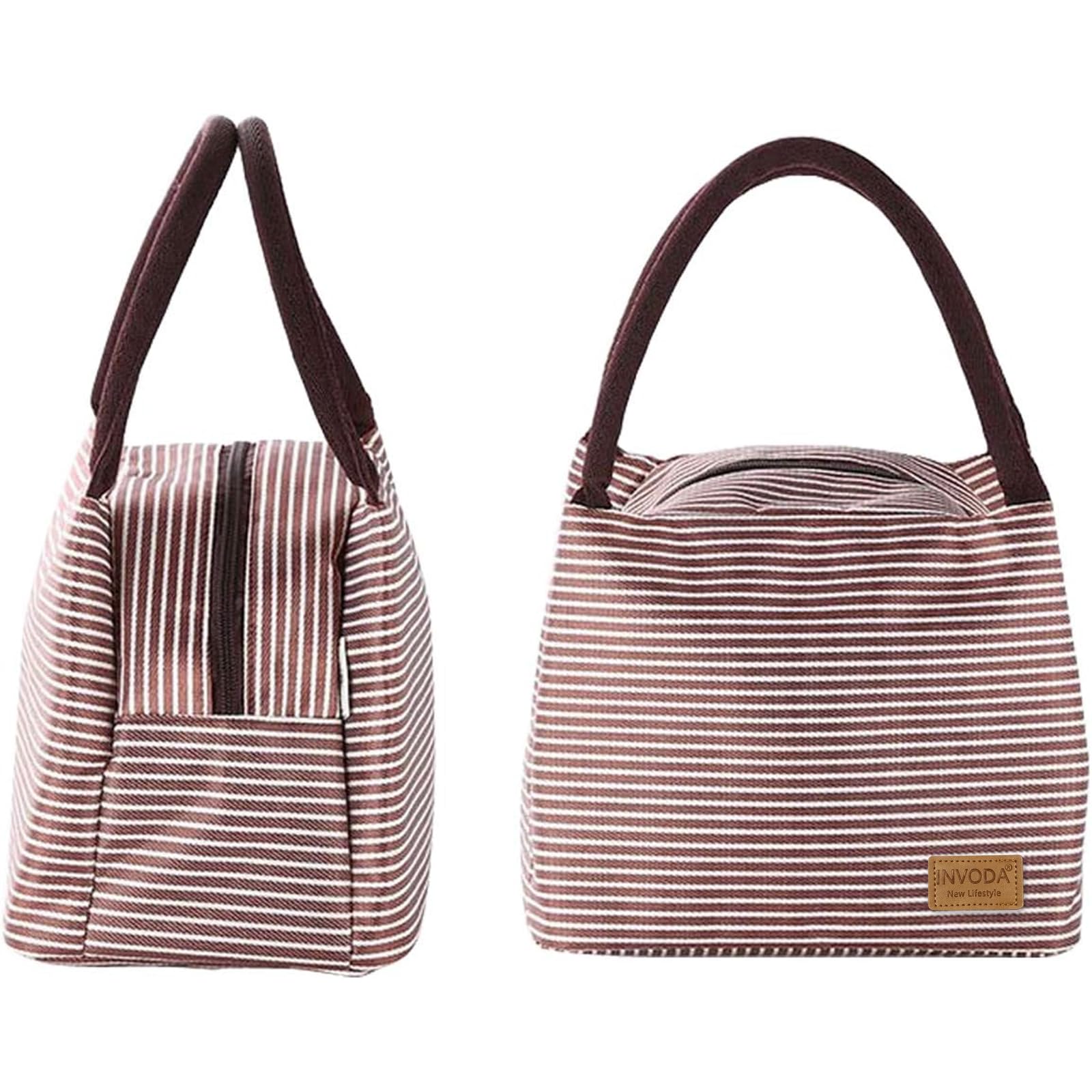 4-Pack Insulated Lunch Bags with Zip Closure - Reusable Foldable Cooler Tote for Office, Picnic & Travel - Thermal Food Container for Men & Women (Perfect for Meal Prep, School Lunch & Outdoor Activities)
