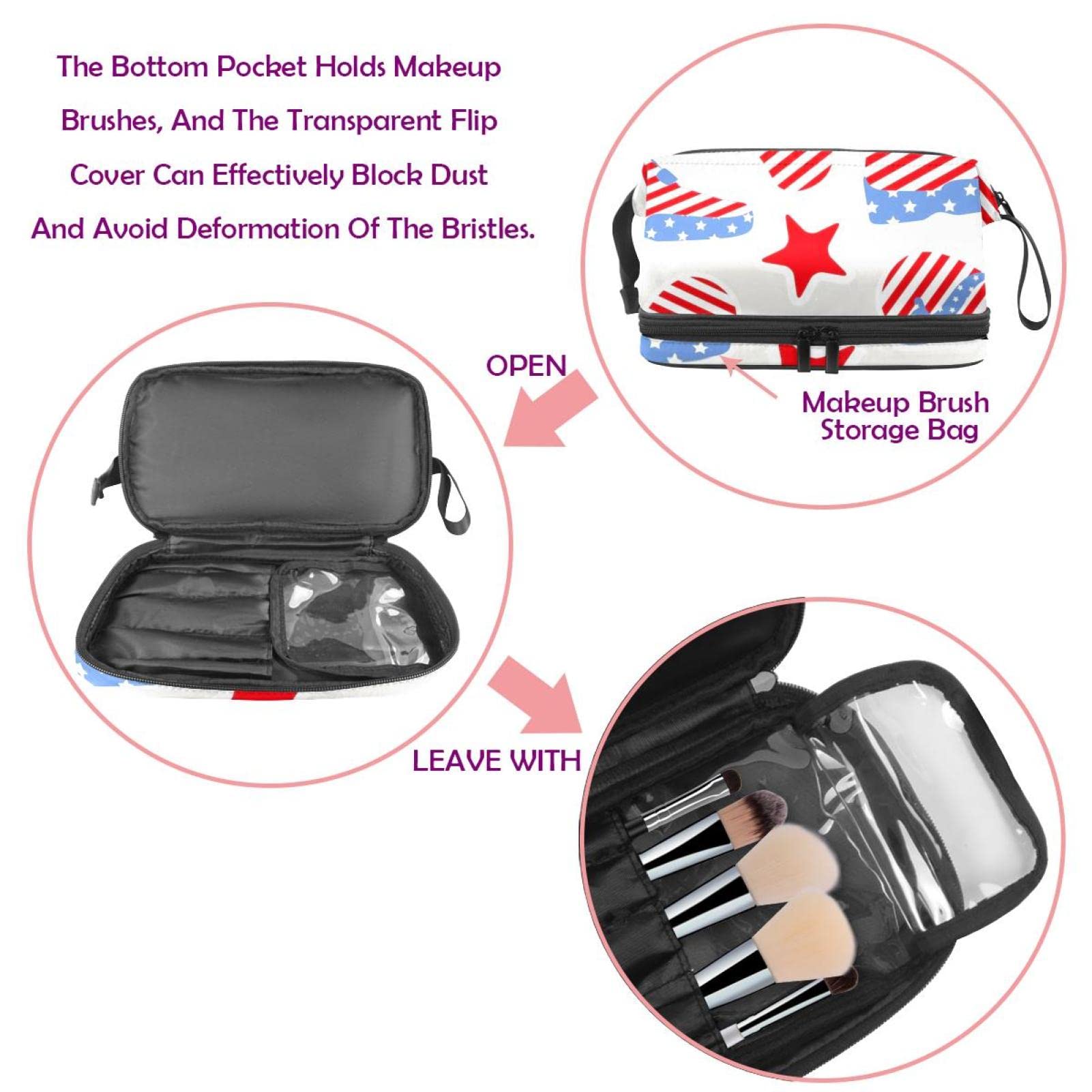 Hanging Travel Toiletry Bag for Women & Men - Waterproof Cosmetic Makeup Organizer with Hooks | Perfect for Independence Day, Camping, Gym & Vacation Travel Accessories