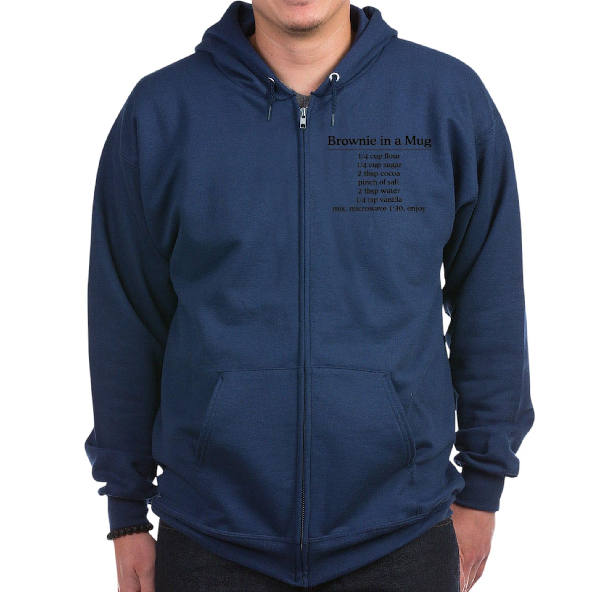 Men's Dark Zip-Up Hooded Sweatshirt - Brownie In A Zip Hoodie by CafePress | Cozy Casual Wear for Men | Perfect for Lounging, Outdoor Activities & Everyday Comfort