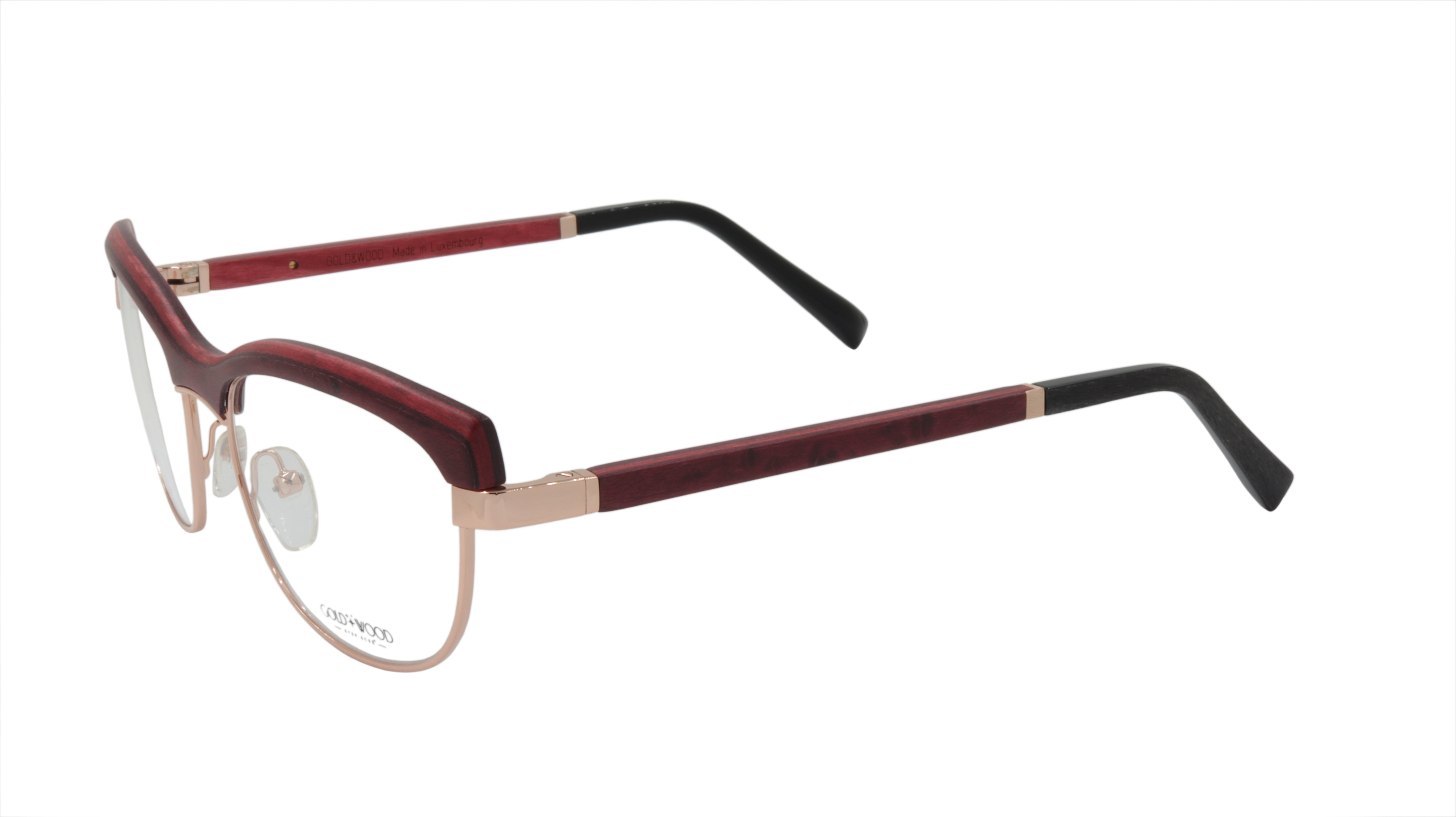Premium GOLD&WOOD Eyeglasses Frame - Handcrafted Wood & Metal Acetate Blend - Luxembourg Made Lisa 01 & 03 Models - Stylish & Durable for Everyday Wear, Office & Outdoor Activities