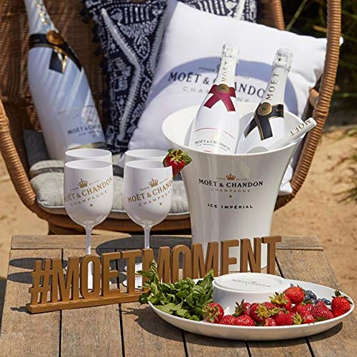 Moët & Chandon Ice Impérial Champagne Gift Set with Round Serving Tray & Stainless Steel Ice Bucket - Perfect for Weddings, Parties & Luxury Celebrations