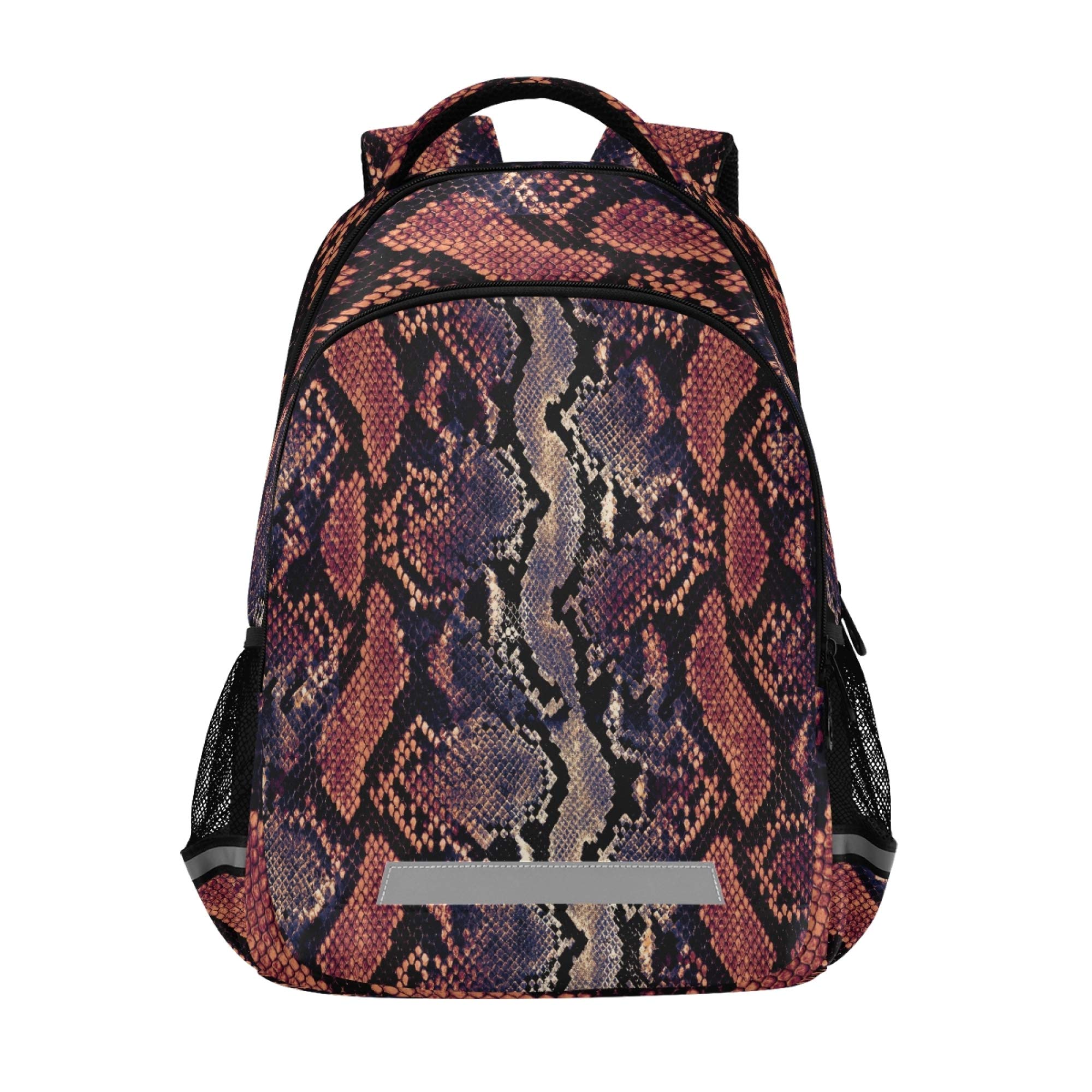 ALAZA Snake Print Animal Skin Backpack for Women & Men - Stylish Laptop Bag Fits 13, 14, 15.6 Inch Notebooks & Tablets - Perfect for School, Work & Travel