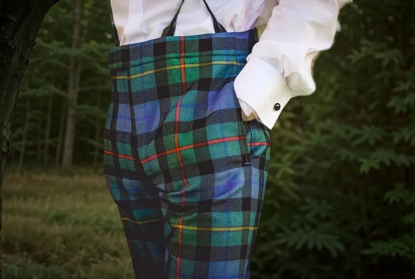 Custom Made Fishtail Back Tartan Trews - Premium Scottish Wool Trousers for Men | Perfect for Highland Dancing, Weddings & Formal Events