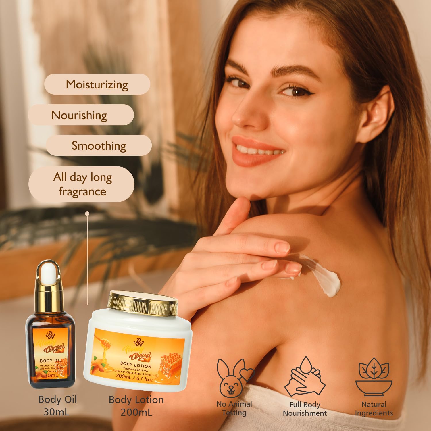 Luxury 13-Piece Spa Gift Set for Women - Honey Almond Scented Bath & Body Care Kit with Body Wash, Bubble Bath, Bath Soak & Manicure Set | Perfect Birthday Gift for Mom, Wife, Her | Relaxing Home Spa Experience & Self-Care Retreat