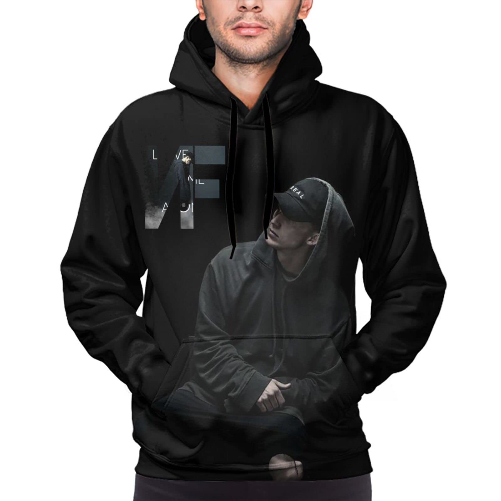 Woodyotime Men's NF - Leave Me Alone Hoodie | Comfortable Outdoor Hooded Sweatshirt for Men | Perfect for Casual Wear, Street Style & Outdoor Activities