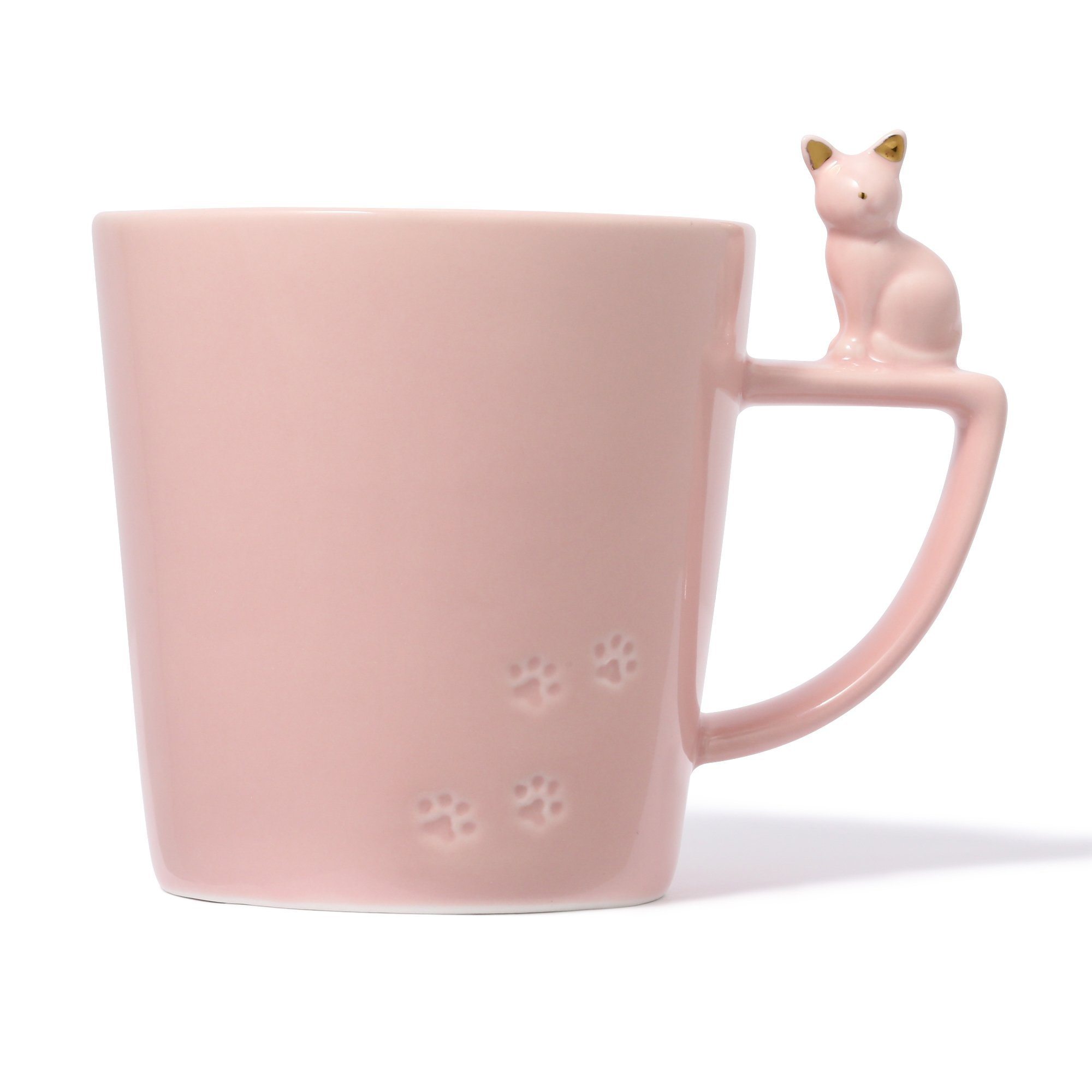 Cute Pink Cat Shaped Ceramic Mug - Perfect for Coffee, Tea & Hot Drinks - Ideal Gift for Cat Lovers & Home Decor