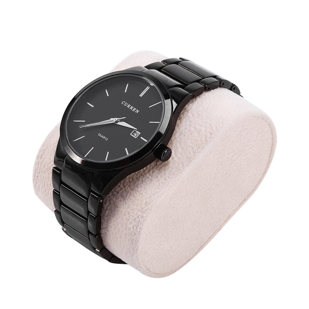 Premium 3-Grid Cylinder Watch Roll Holder - Luxury Wristwatch Display Case & Jewelry Storage Box (Black) - Perfect Gift for Watch Collectors & Travel Organizer
