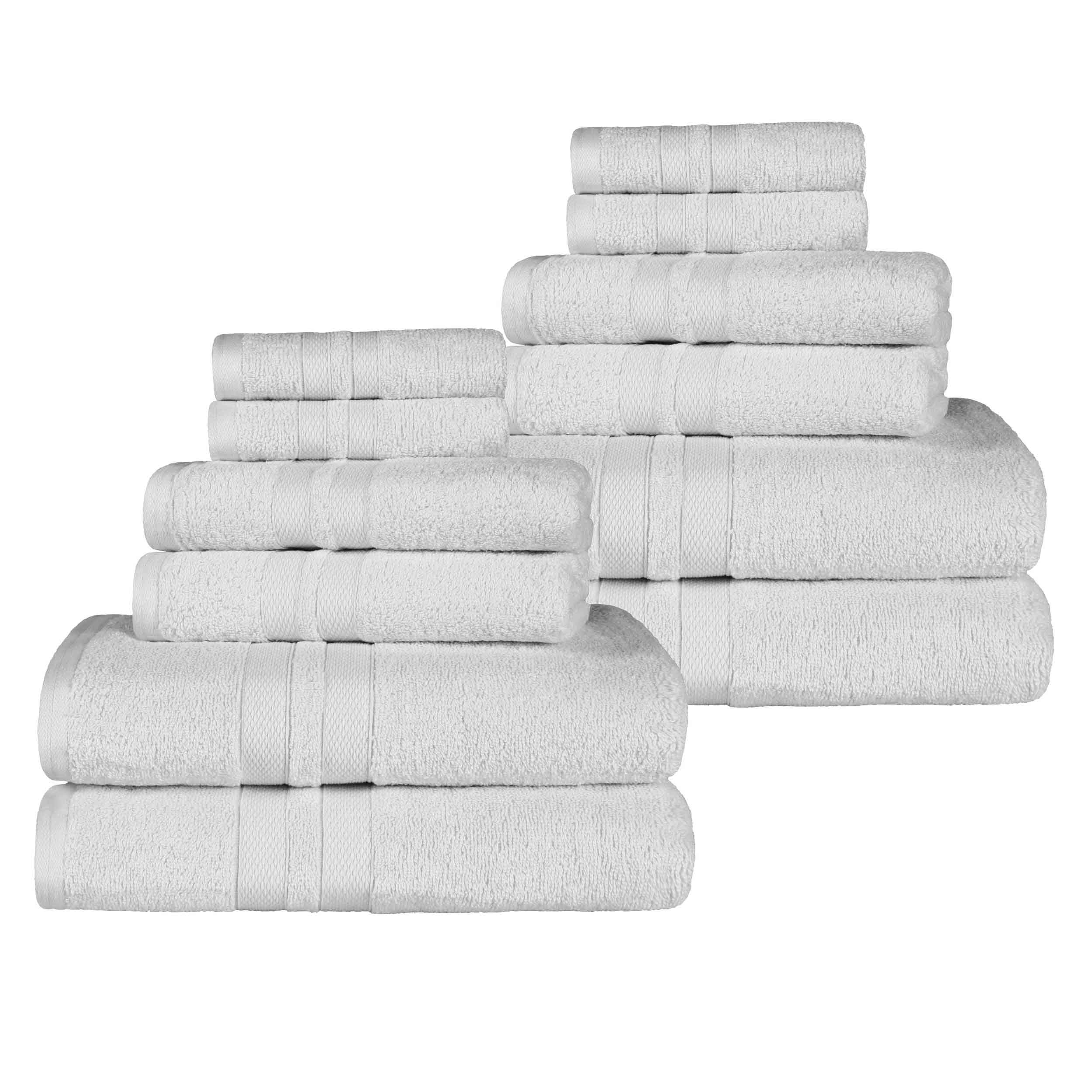 Premium 12-Piece Ultra Soft Cotton Towel Set - Super Absorbent, Quick Drying Bath & Beach Towels for Spa, Gym, Pool, and Home Use