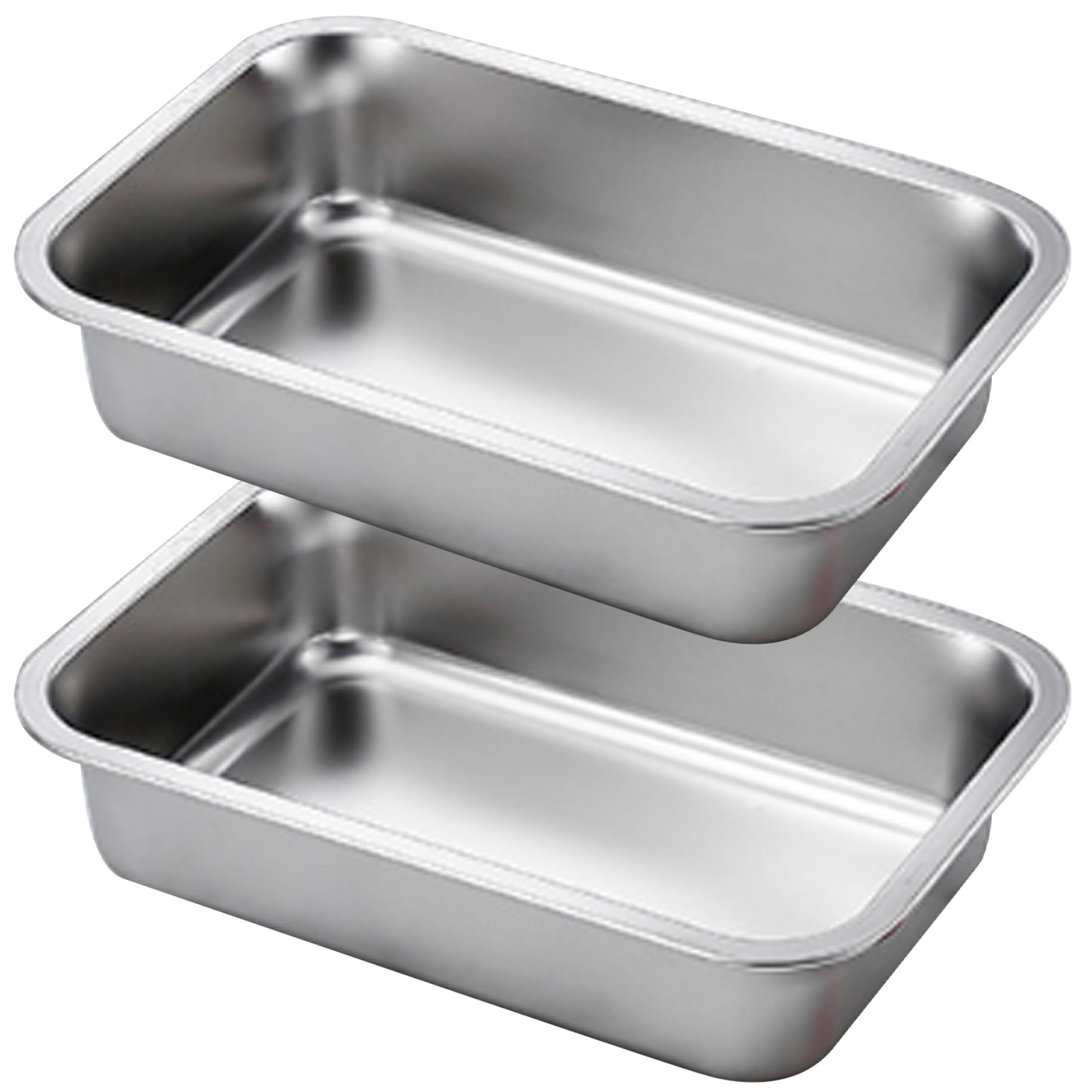 2PCS 9x13 Inch Stainless Steel Lasagna Pans - Rectangle Baking Pans for Lasagna, Brownies, Casseroles & Cookies | Stackable Deep Baking Dish | Oven & Microwave Safe | Perfect for Family Dinners, Potlucks & Holiday Baking