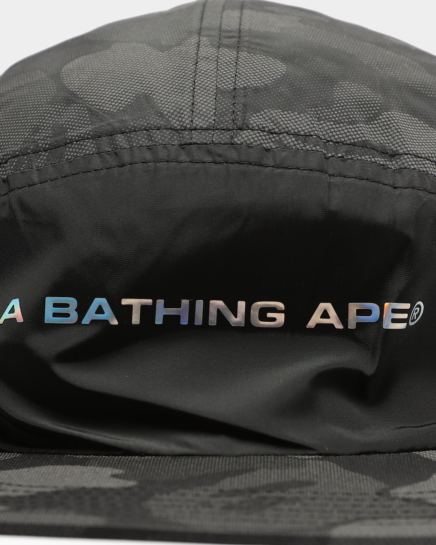 BAPE ABC Dot Reflective 5-Panel Strapback Hat - Black | Streetwear Fashion for Men & Women | Perfect for Urban Style & Casual Outfits