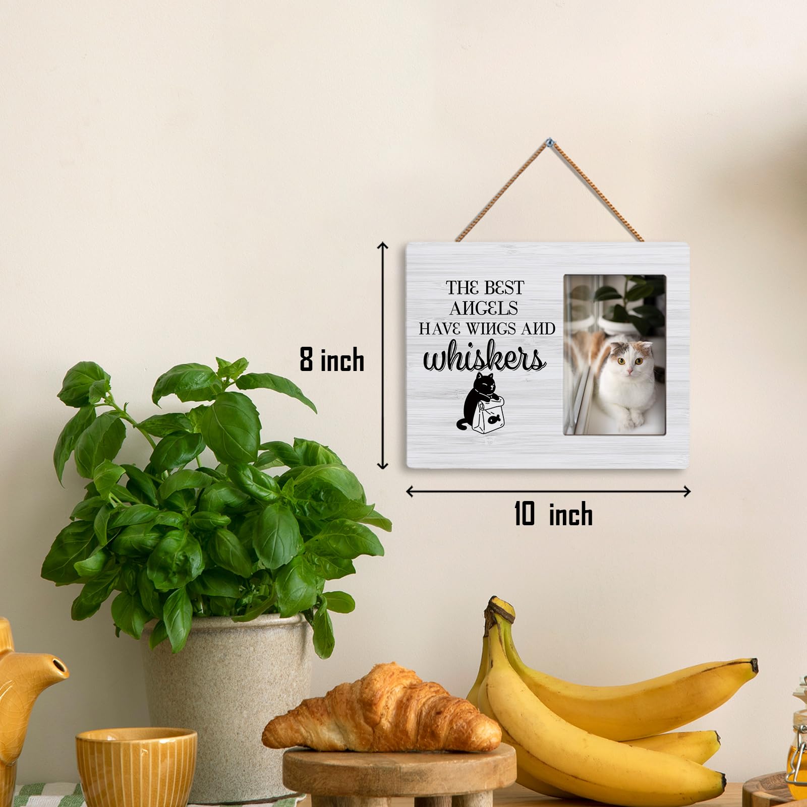 HIWX Cat Memorial Picture Frame - 4x6 Pet Remembrance Photo Frame for Cats | Sympathy Gift for Cat Lovers | Perfect for Home Memorial Display & Pet Loss Comfort