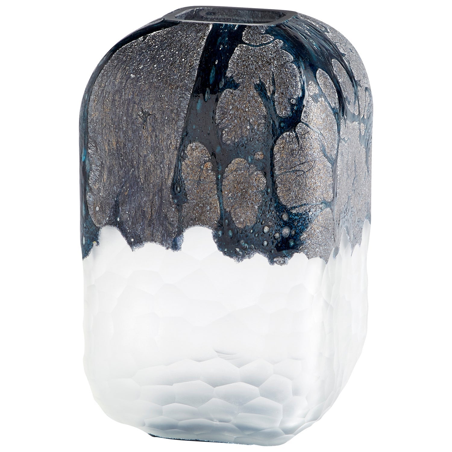 Cyan Design 10900 Bosco Vase - Handcrafted Blue and White Ceramic Vase for Home Decor, Perfect for Flowers, Centerpieces, and Living Room or Bedroom Accents