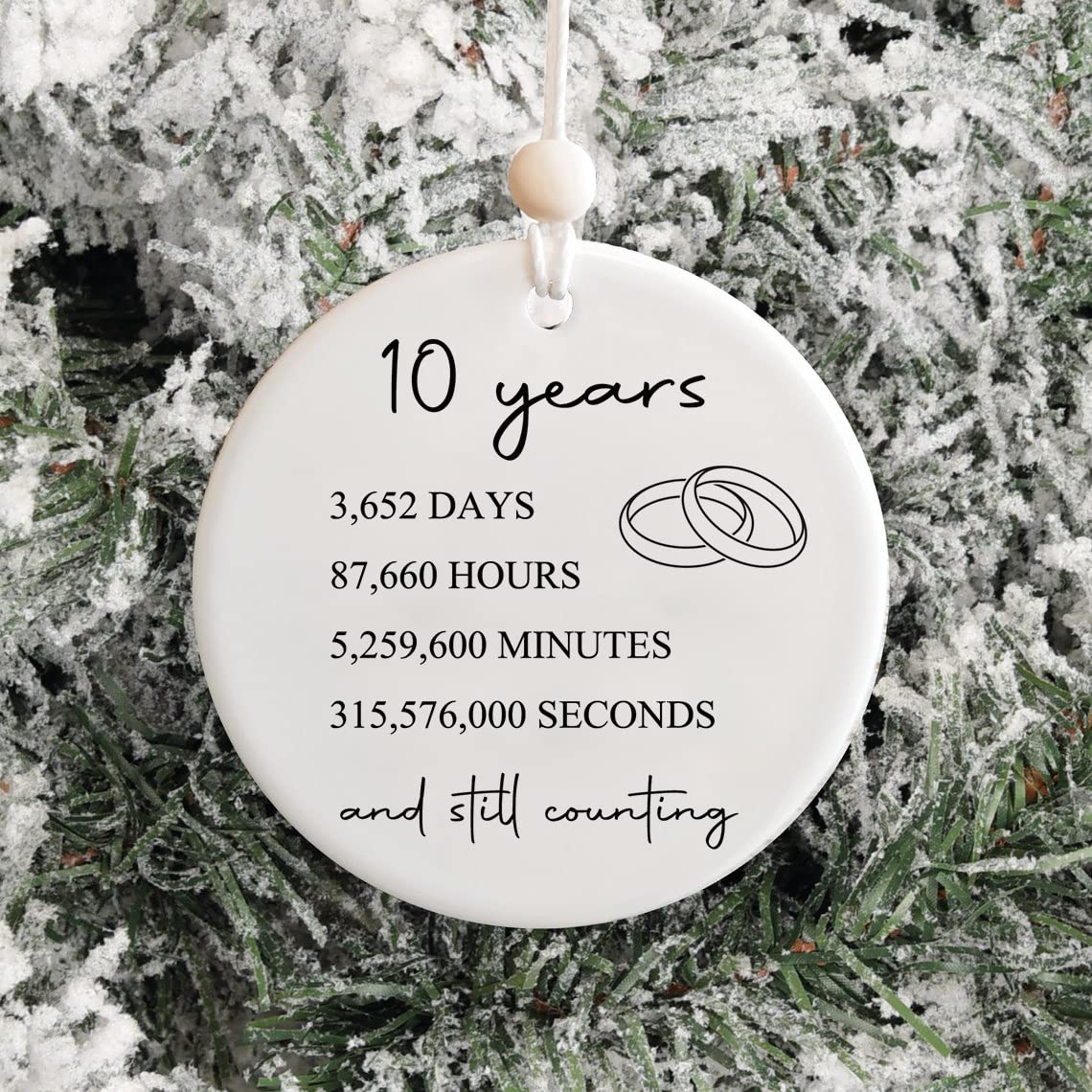 10 Year Anniversary Gifts for Couples - Romantic Tin & Aluminum Wedding Gifts for Him or Her - Perfect 10th Anniversary Present for Wife, Husband - Ideal for Milestone Celebrations & Renewing Vows