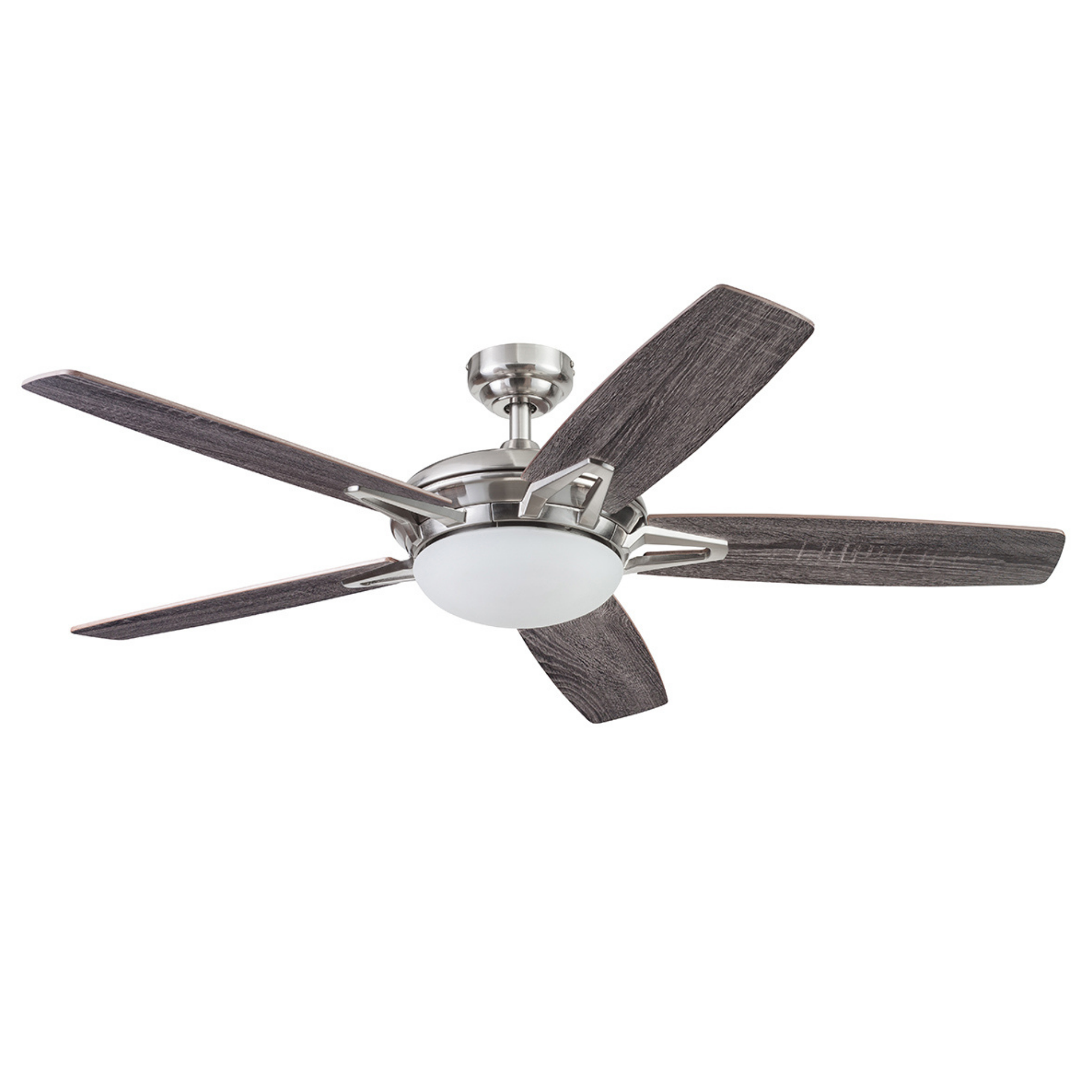 52 Inch Clancy Brushed Nickel Ceiling Fan with Remote Control - Perfect for Living Room, Bedroom, and Office Cooling & Air Circulation