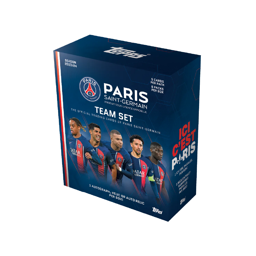 2023/24 Topps Paris Saint Germain Team Set - Official Soccer Trading Cards for Collectors & Fans - Perfect for Gifts, Memorabilia & Display