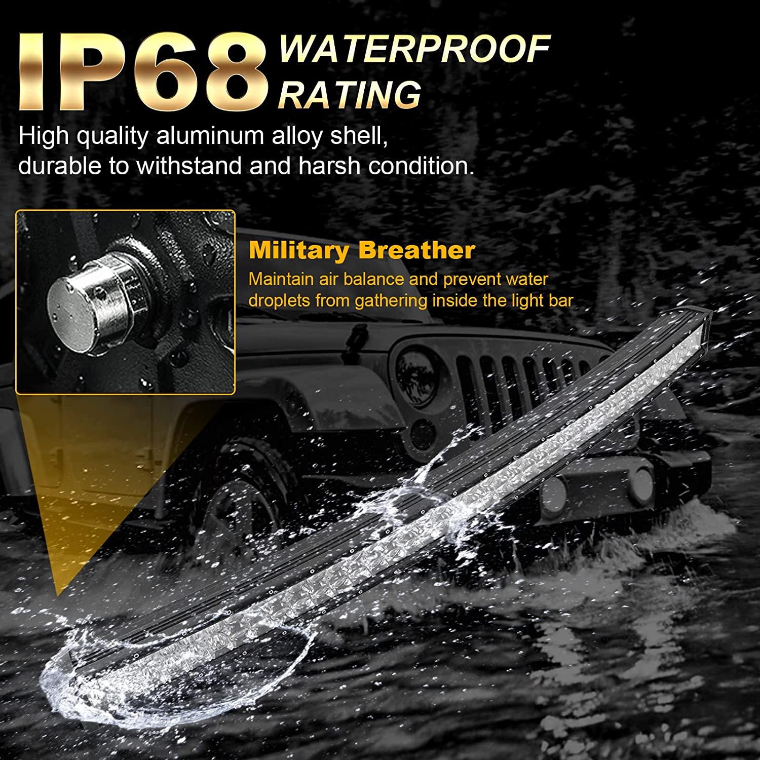 42 Inch 5D Series LED Light Bar with Roof Windshield Mounting Bracket - Compatible with 2014-2019 Can Am Commander 1000 & 800 Models - Off-Road, Truck, ATV, UTV Lighting Upgrade for Night Driving & Adventure
