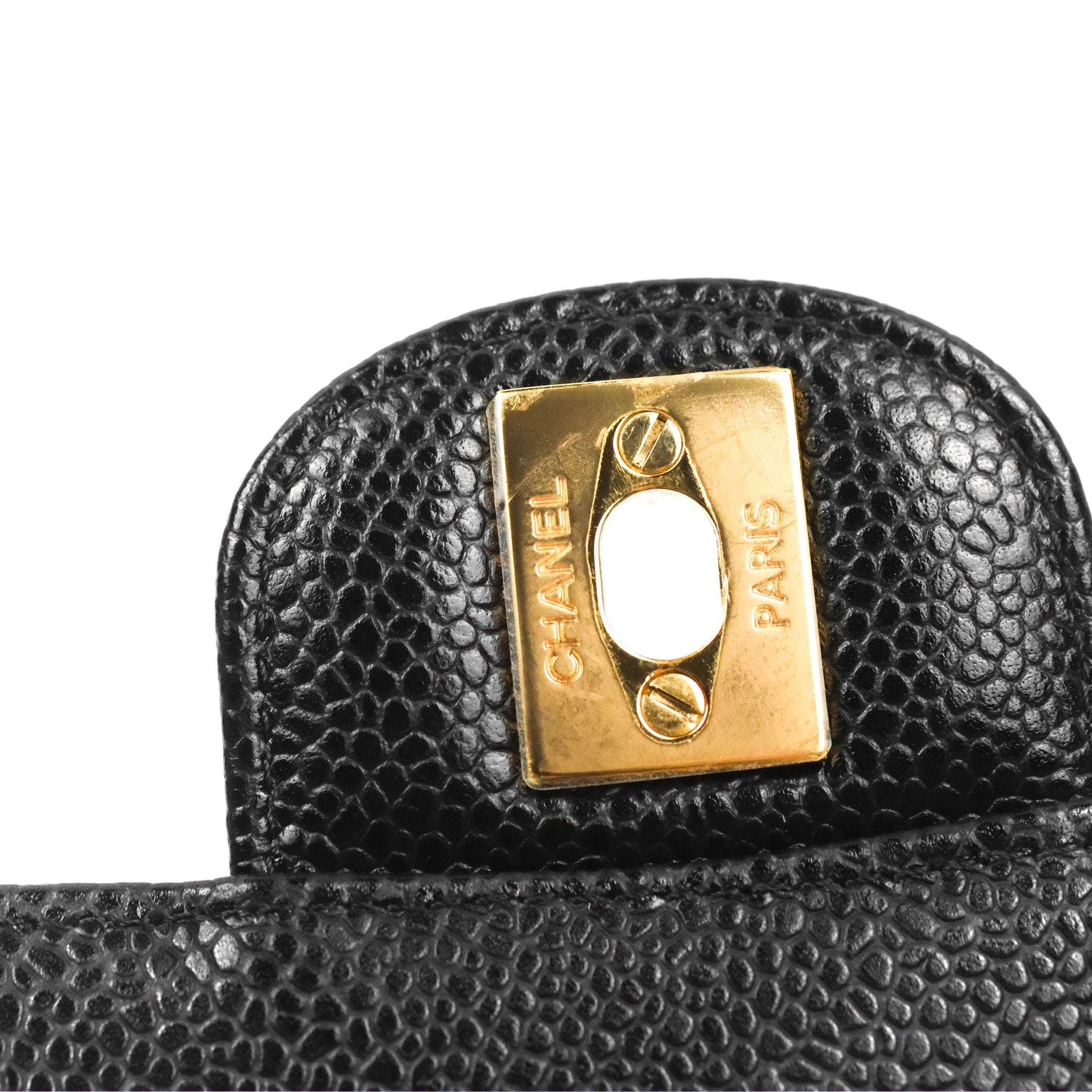 Chanel Classic Medium Double Flap Bag in Black Caviar Leather with Gold Hardware - Luxury Designer Handbag for Women, Perfect for Work, Evening Events & Special Occasions