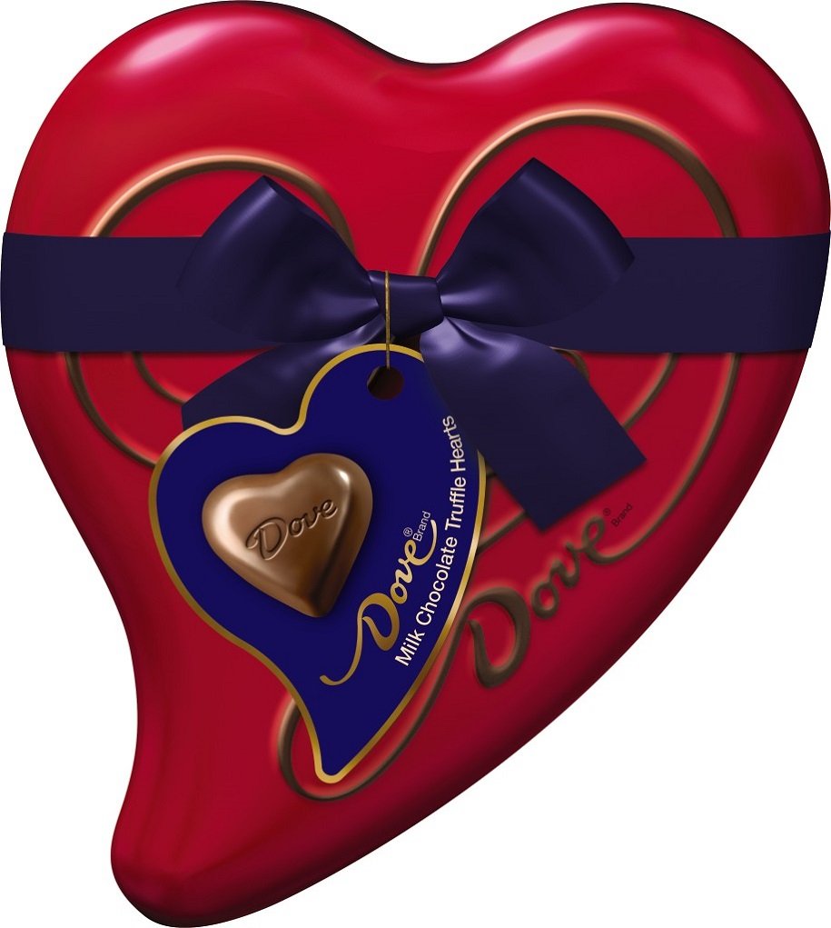 DOVE Valentine's Milk Chocolate Truffles Heart Tin - 3.04 Oz (12 Count) - Premium Chocolate Gift Box for Valentine's Day, Anniversary & Romantic Occasions