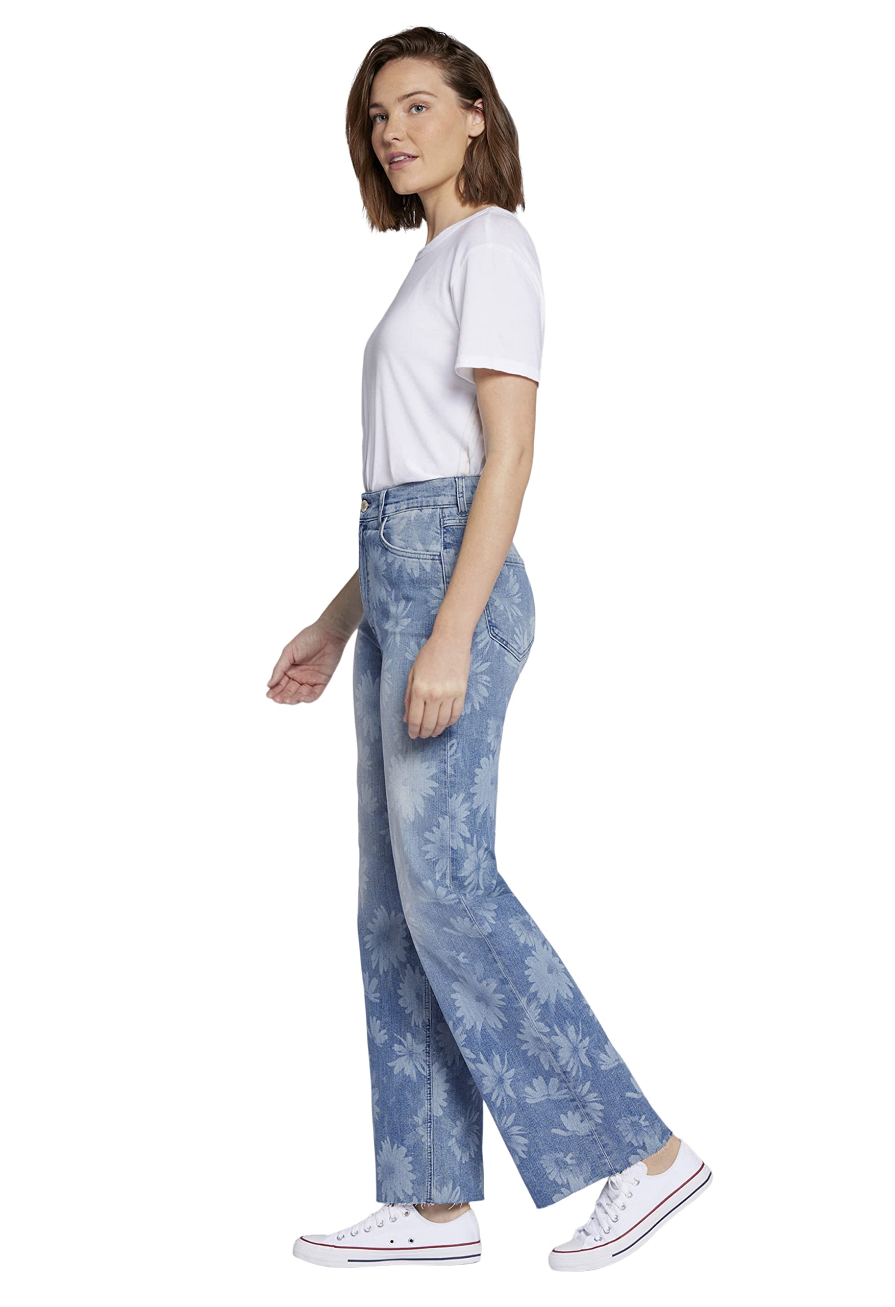 Current/Elliott Women's High Rise Wide Leg Denim Pants - The Navigator Stretch Jeans for Casual & Office Wear | Comfortable Women's Fashion Pants for Everyday Style
