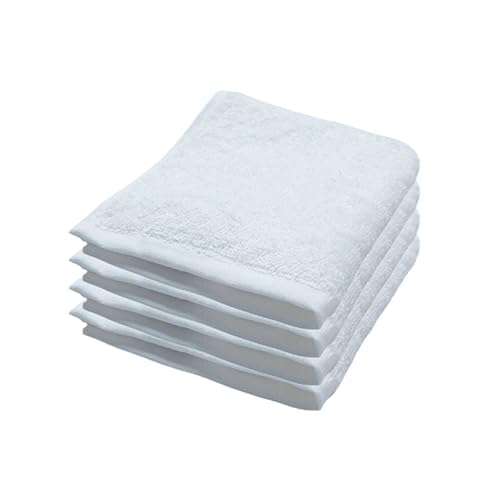 COTFLEX 100% Cotton Face Towel Napkin Set - 12x12 Inch, Small Size, Brilliant White, Pack of 6 - Soft & Absorbent for Skincare, Makeup Removal & Gentle Cleansing