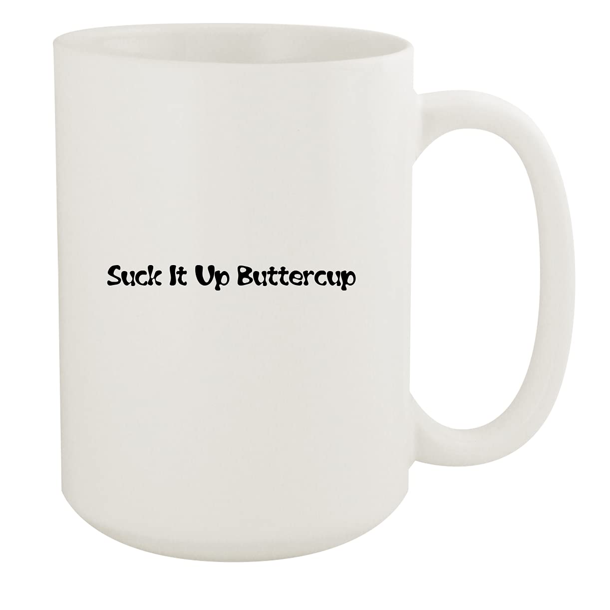 15oz White Ceramic Coffee Mug - Funny 'Suck It Up Buttercup' Quote - Perfect for Office, Home & Gifts