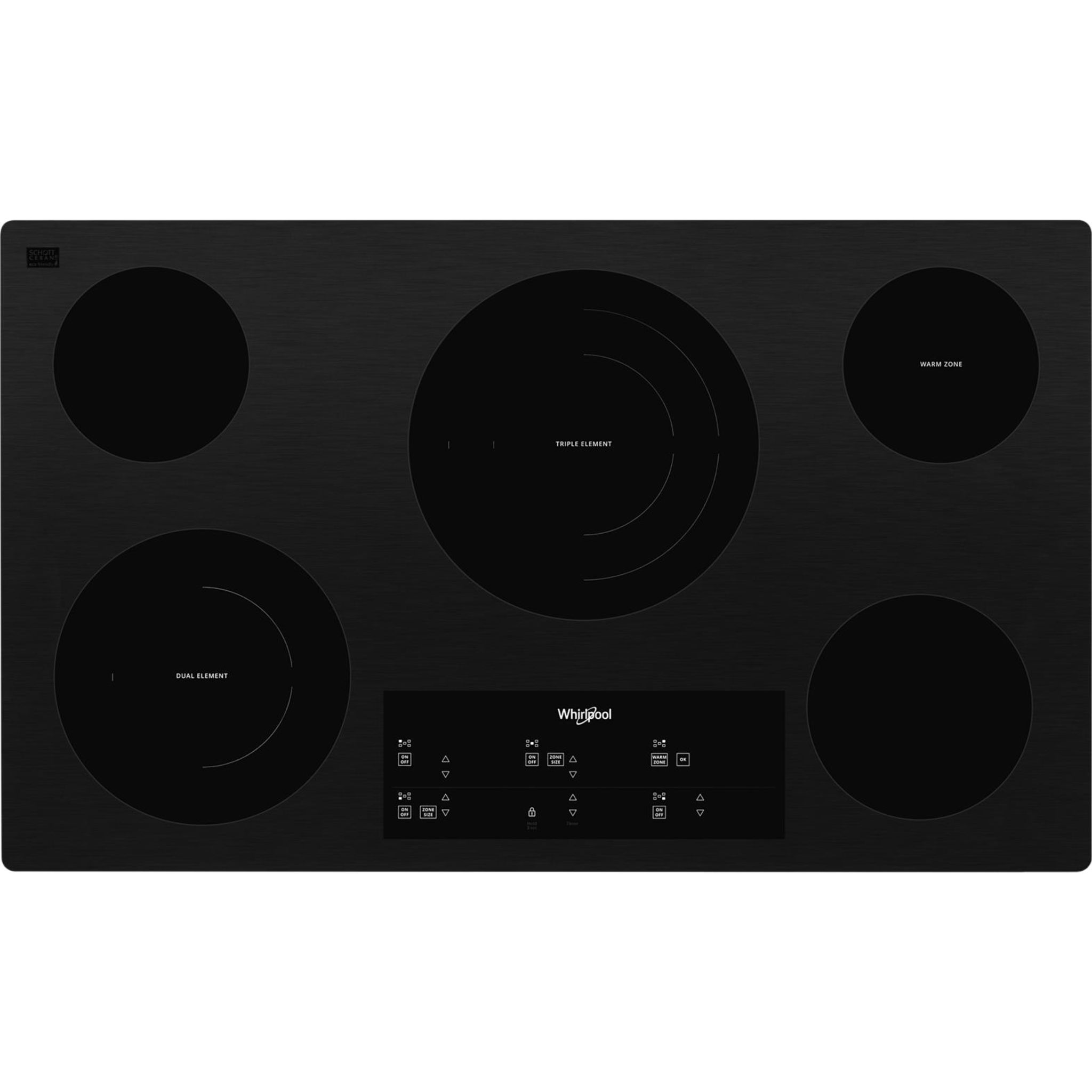 Whirlpool 36 Inch Black Gas Cooktop - WCE97US6KB - Professional Grade Stainless Steel Stove Top for Modern Kitchens | Perfect for Home Chefs & Cooking Enthusiasts