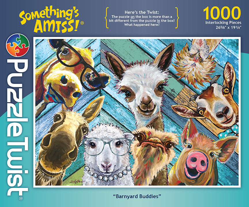 Barnyard Buddies 1000 Piece Jigsaw Puzzle - Fun Farm Animal Puzzle for Adults & Kids - Perfect for Family Game Night & Educational Play