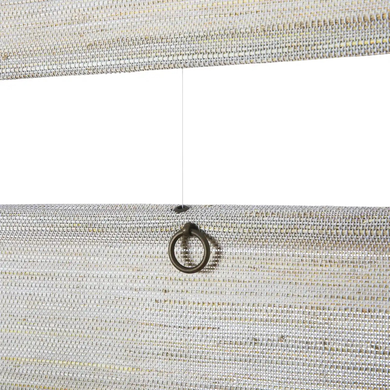Natural Ramie Cordless Top Down Bottom Up Woven Wood Shade - White Wall Window Treatment for Living Room & Bedroom Privacy