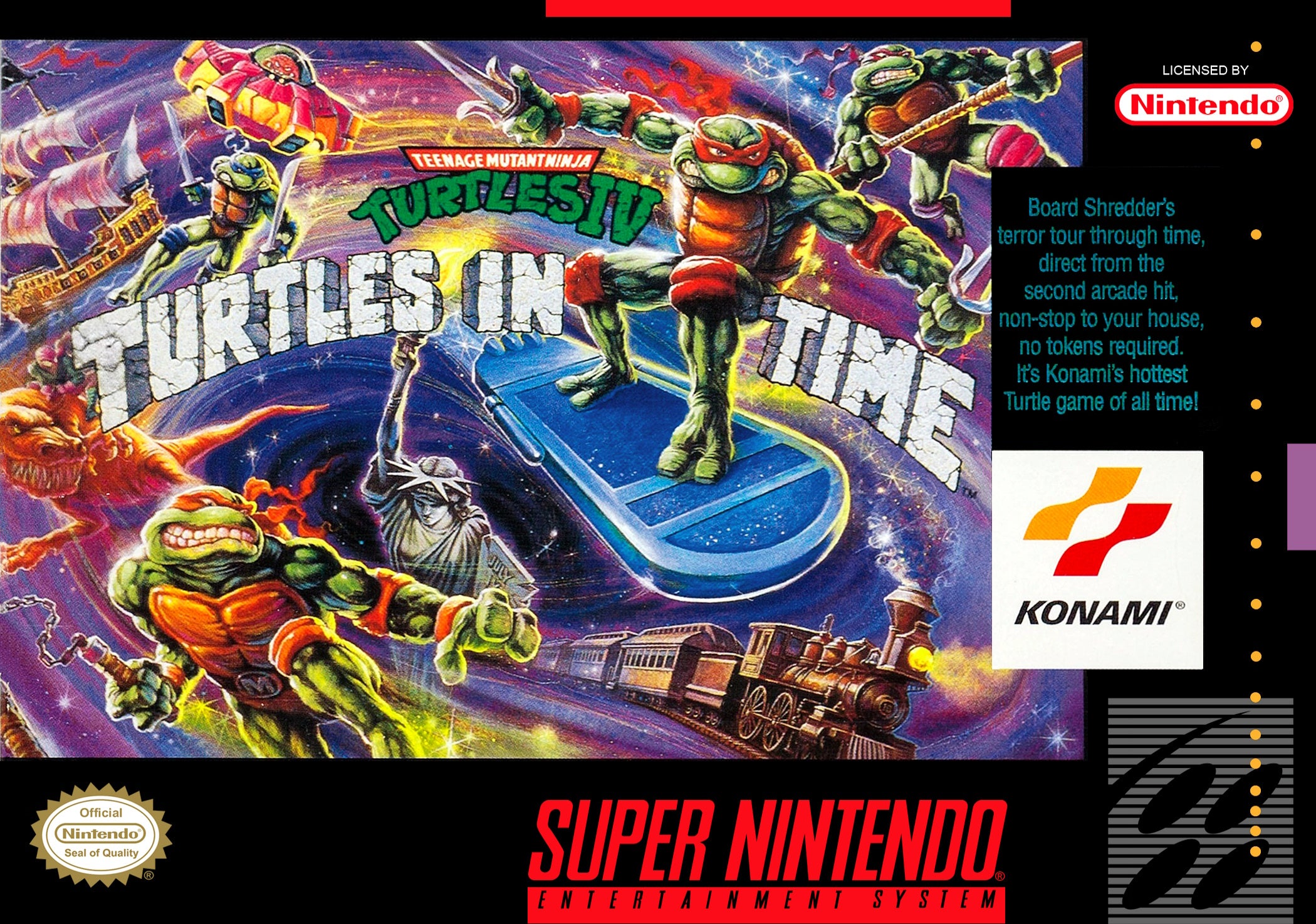Teenage Mutant Ninja Turtles IV: Turtles in Time - Classic Arcade Game for Kids & Adults - Perfect for Family Game Nights & Retro Gaming Enthusiasts