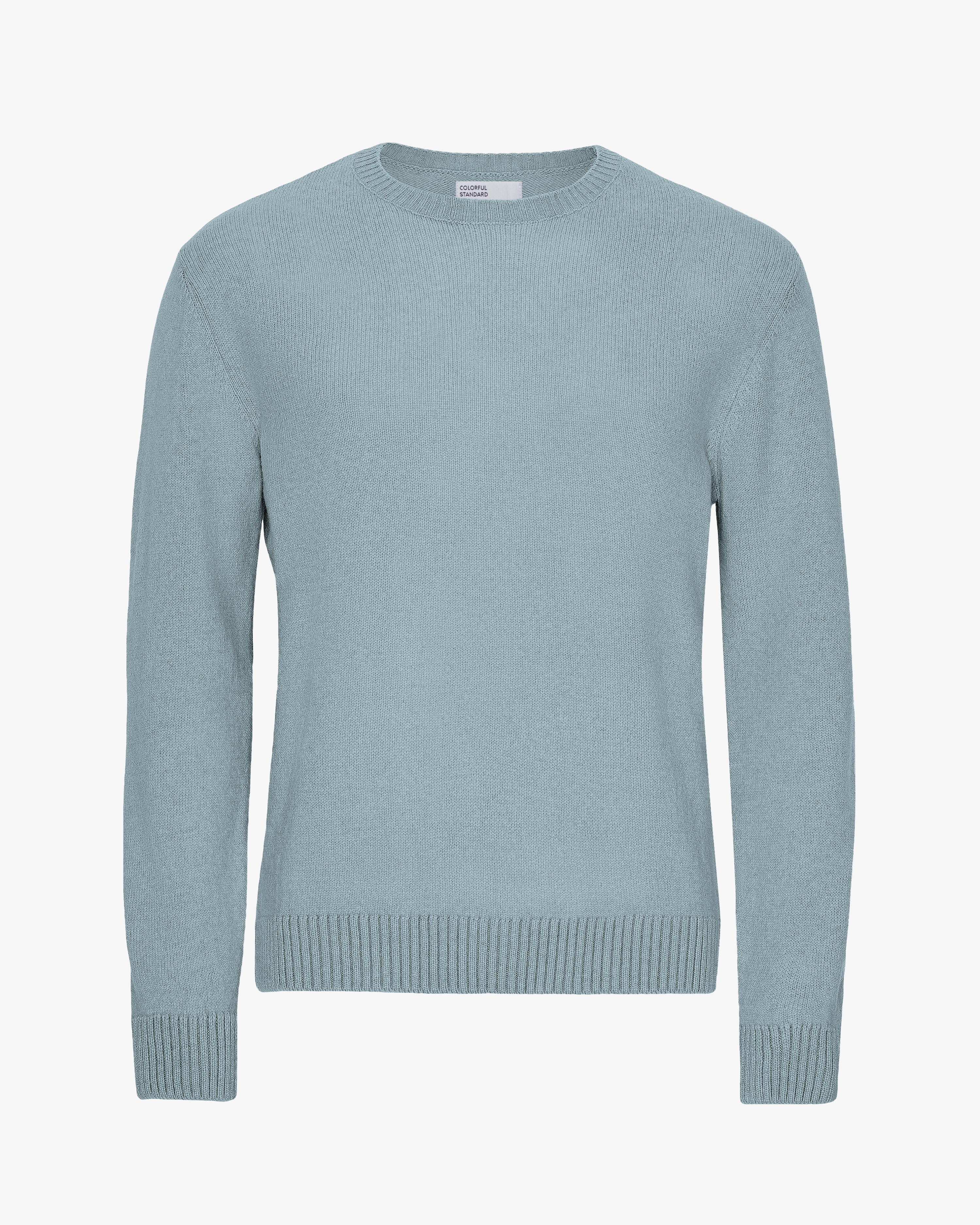 Classic Merino Wool Crew Neck Sweater for Men & Women | Soft & Warm Natural Wool Pullover | Stone Blue | Perfect for Winter, Fall & Casual Outfits