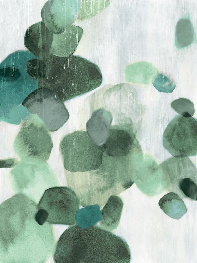 PI Studio Mint Version Shadow Pebbles Poster Print - 12x9 Inches, Vintage Art Decor for Living Room, Bedroom & Office | Posterazzi Collection